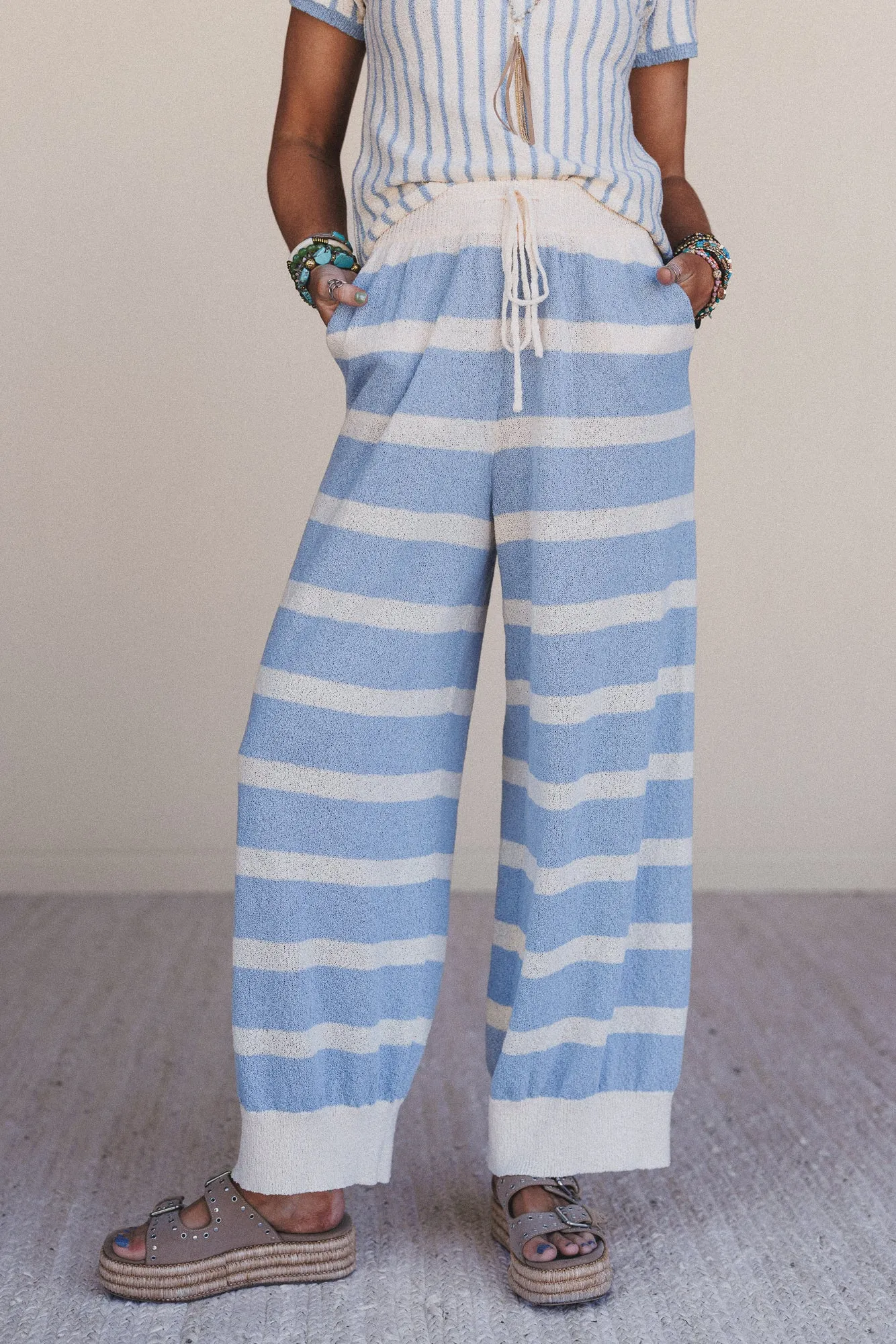 Salt Kissed Striped Bottoms - Ivory Multi sold by Three Bird Nest product image thumbnail 2