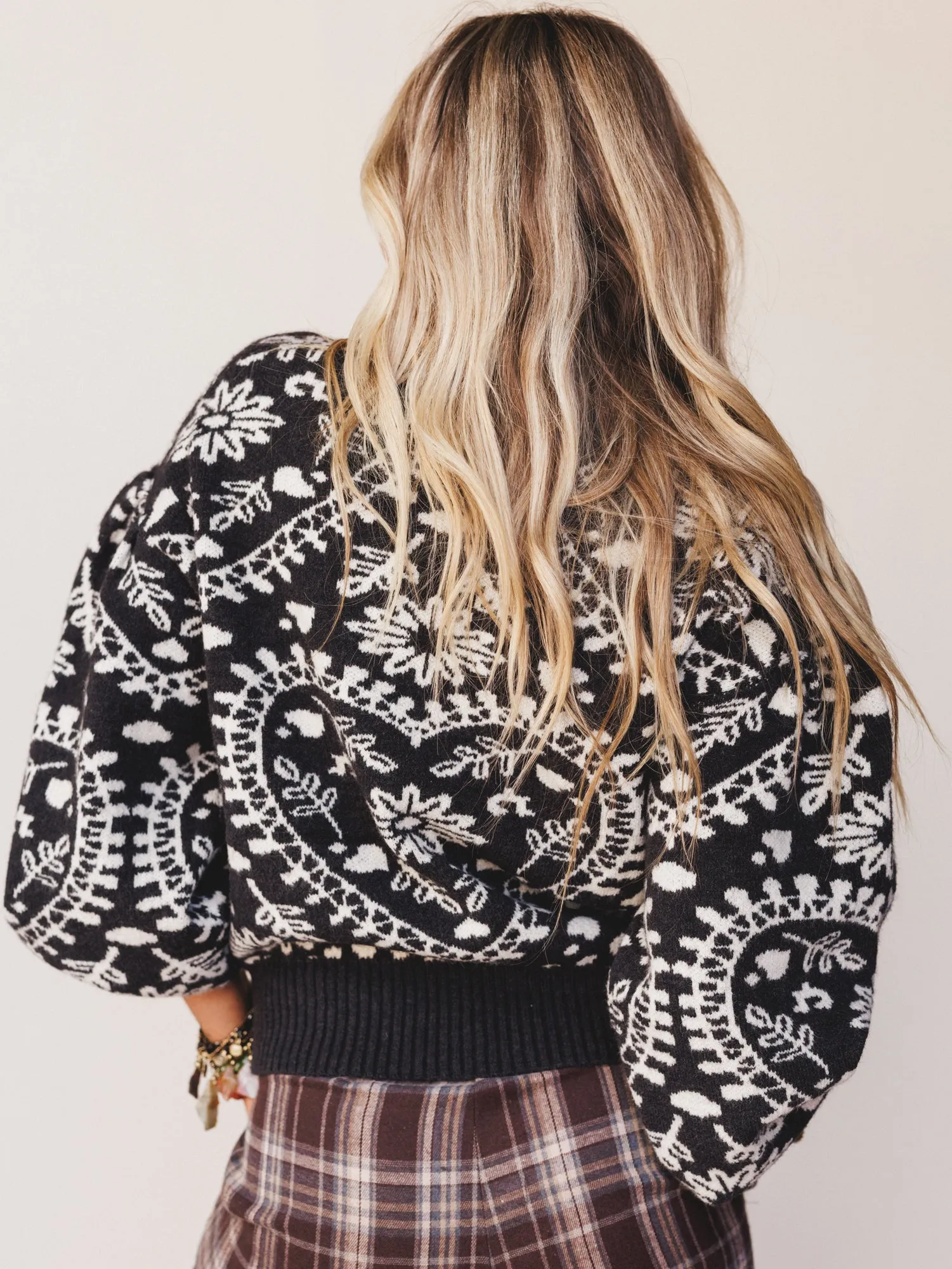 Heart Garden Sweater - Charcoal sold by Three Bird Nest product image thumbnail 4