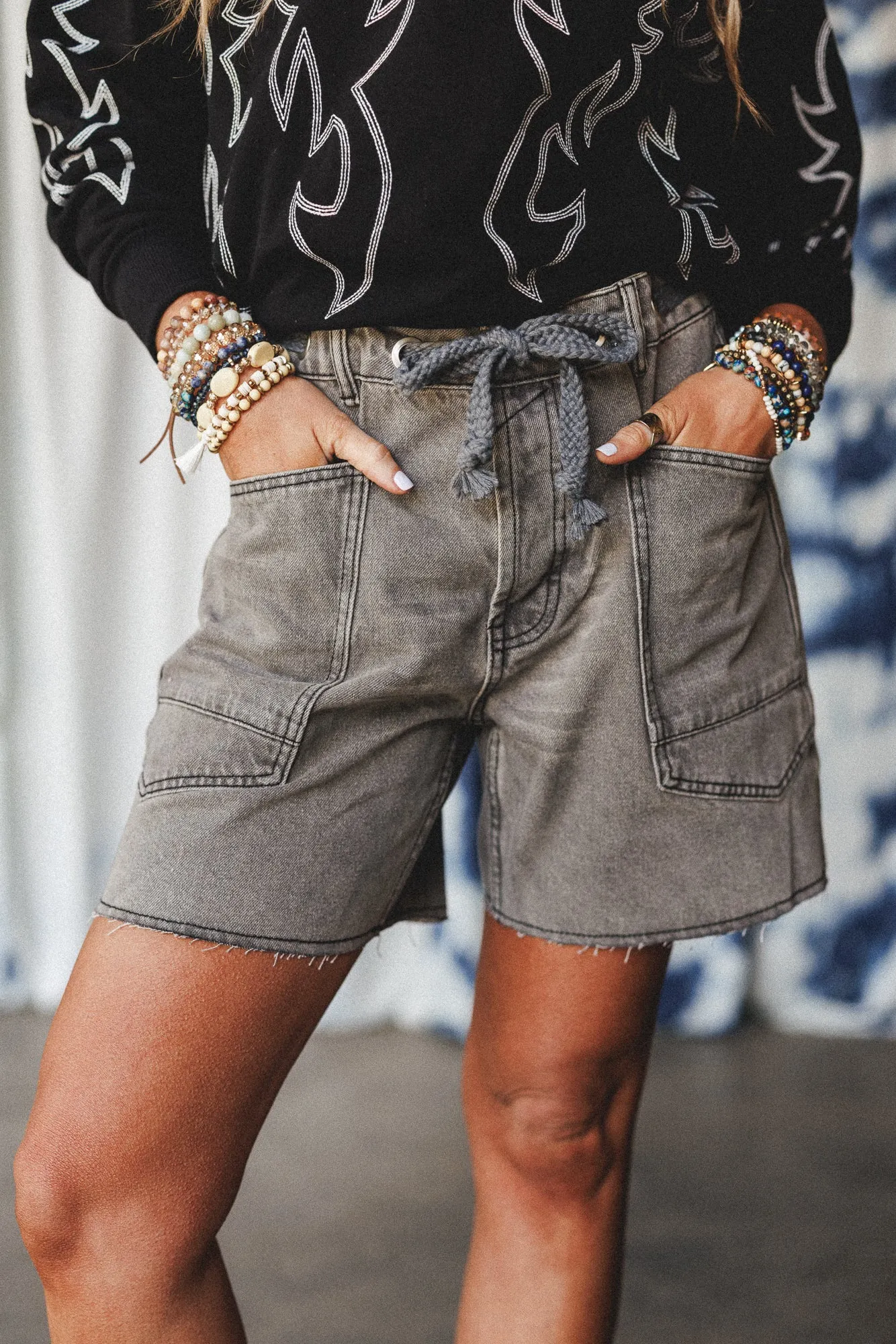 Faded Glory Denim Shorts - Gray Wash sold by Three Bird Nest product image thumbnail 3
