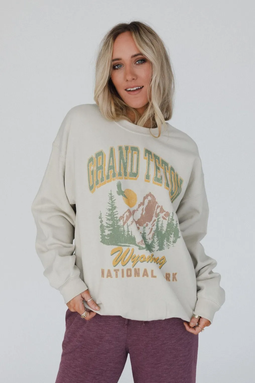 Grand Teton Sweatshirt - Sand sold by Three Bird Nest product image thumbnail 3