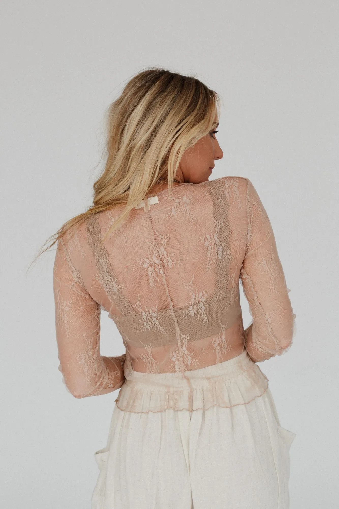 Graceful Lace Top - Nude sold by Three Bird Nest product image thumbnail 5
