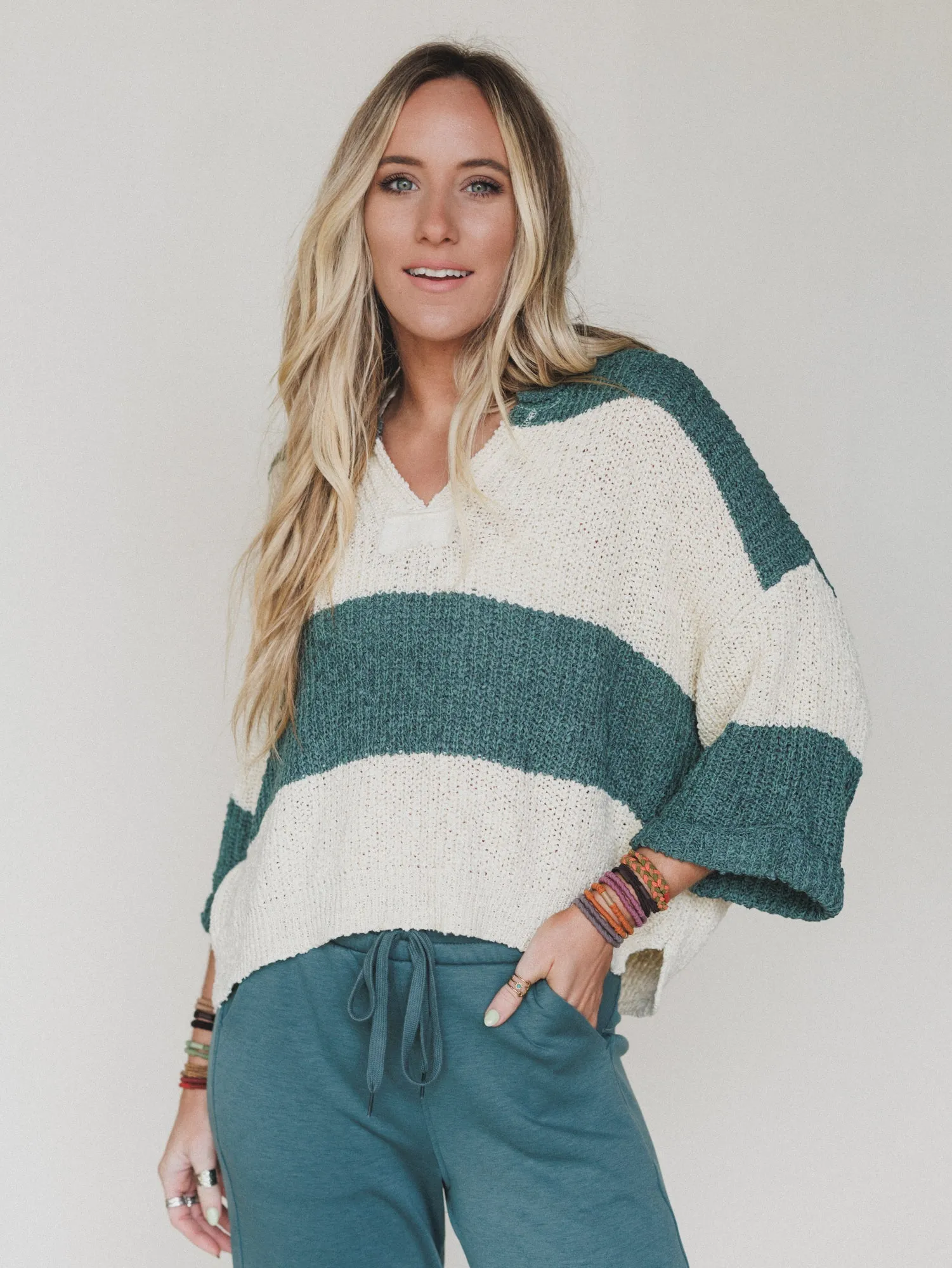 Sandy Stripes Sweater - Ash Jade sold by Three Bird Nest product image thumbnail 4