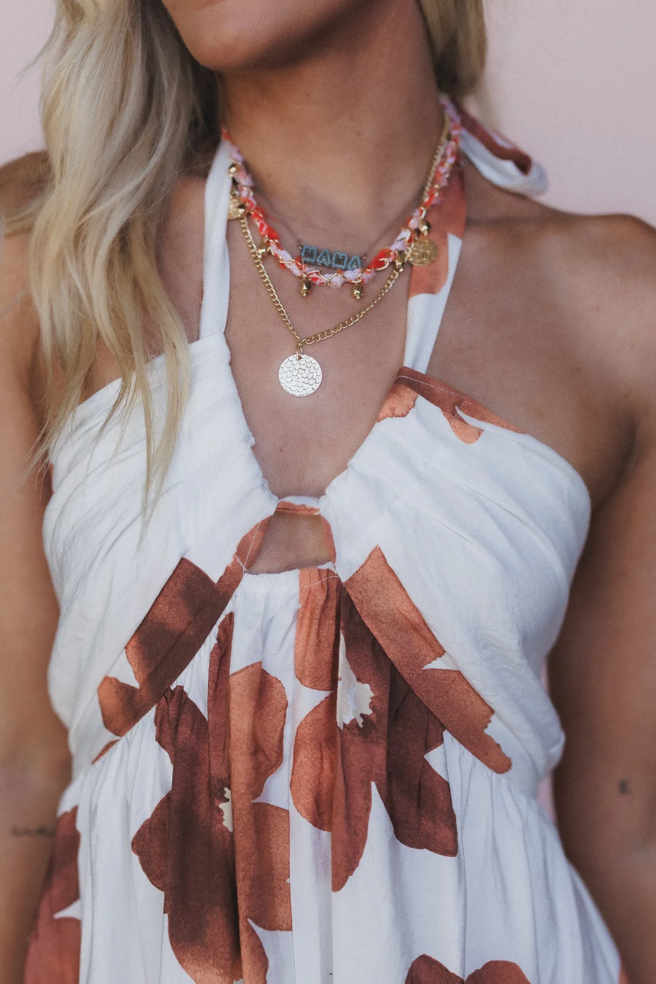 Rebel Breeze Halter Maxi Dress - Toffee sold by Three Bird Nest product image thumbnail 4