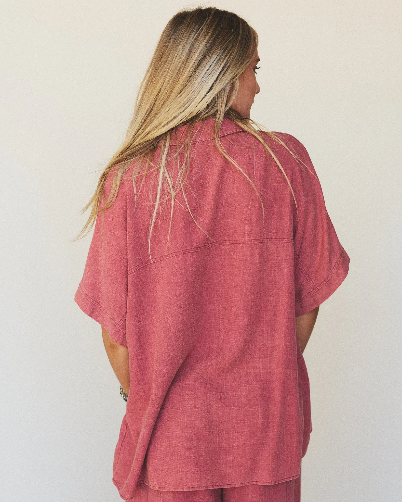 Pure Soul Linen Top - Boho Red sold by Three Bird Nest product image thumbnail 5
