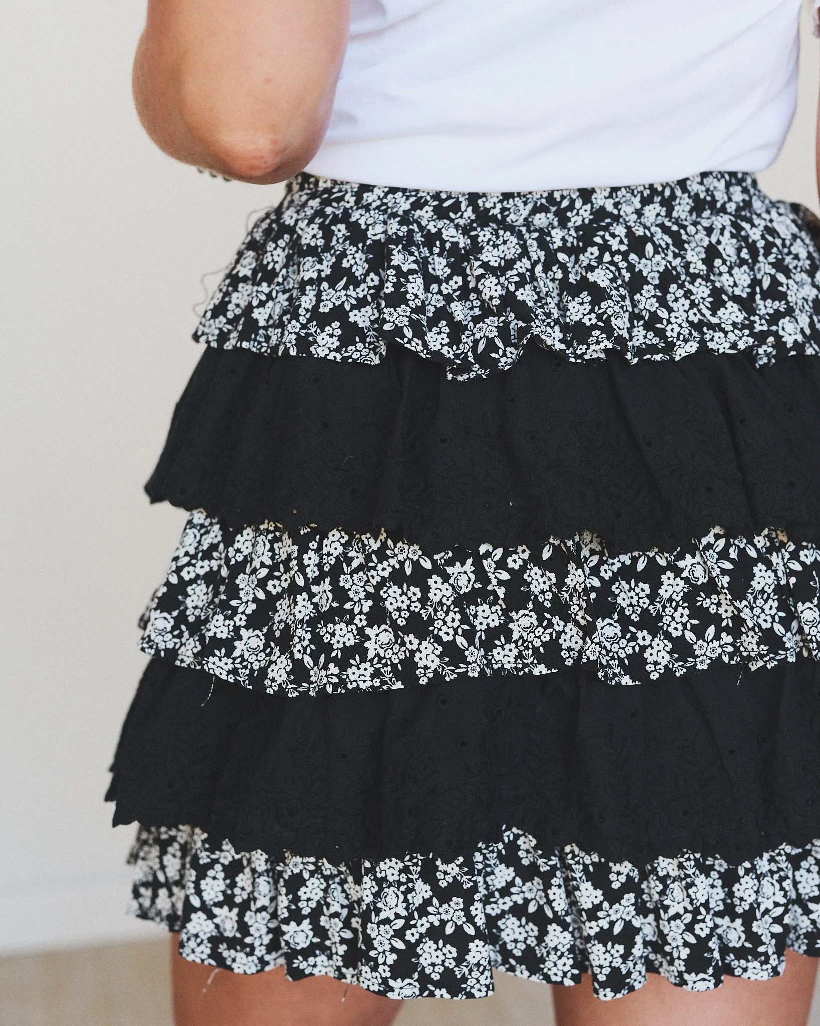 Floral Springs Mini Skort - Black sold by Three Bird Nest product image thumbnail 2
