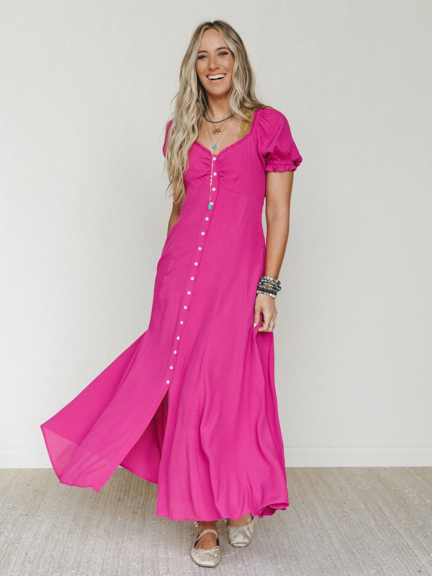 Italy Calling Dress - Electric Fuchsia sold by Three Bird Nest