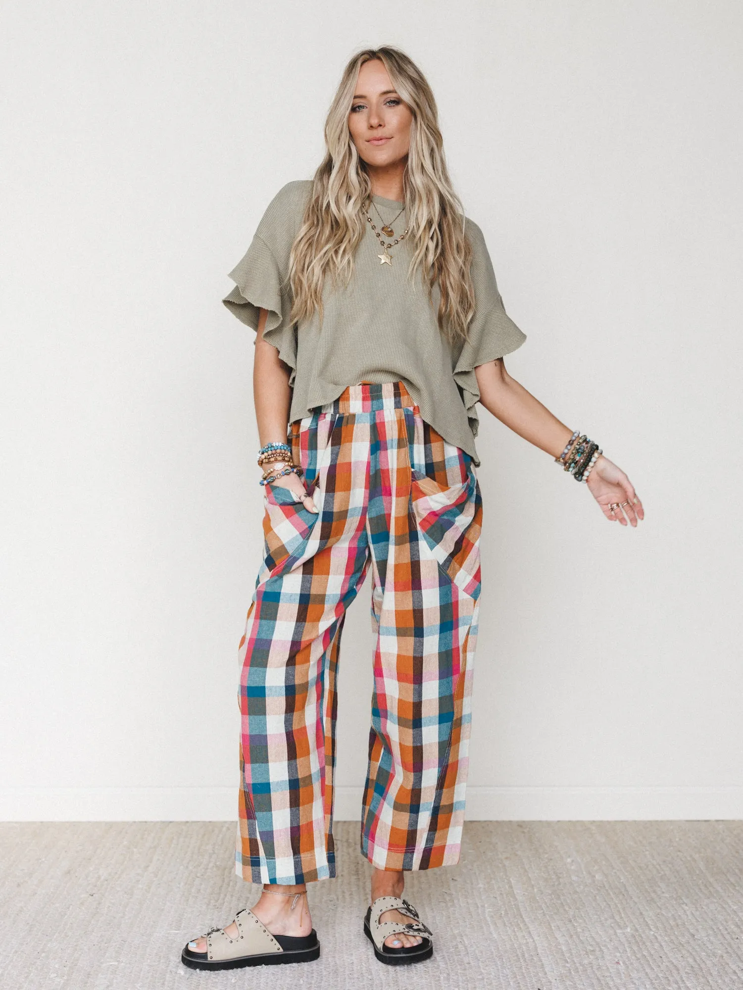 Wild Roams Pants - Rose Teal sold by Three Bird Nest