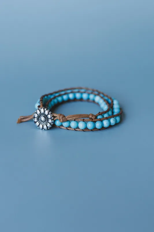 Noon Drift Bracelet - Turquoise made by Three Bird Nest