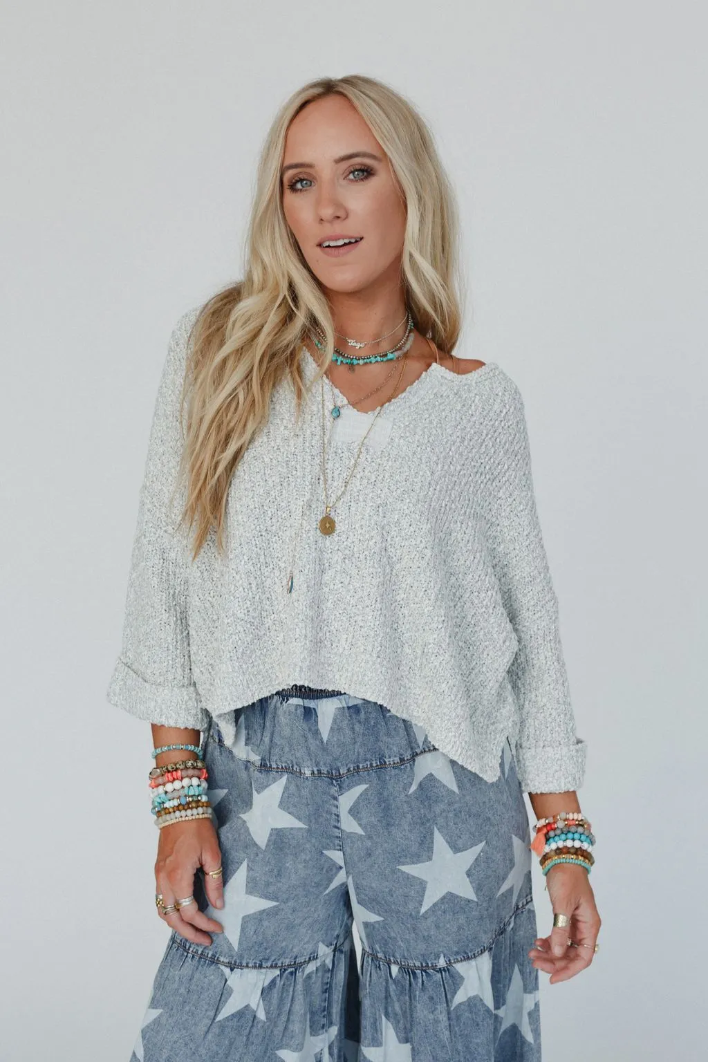 Nia Top - Heather Gray sold by Three Bird Nest product image thumbnail 5