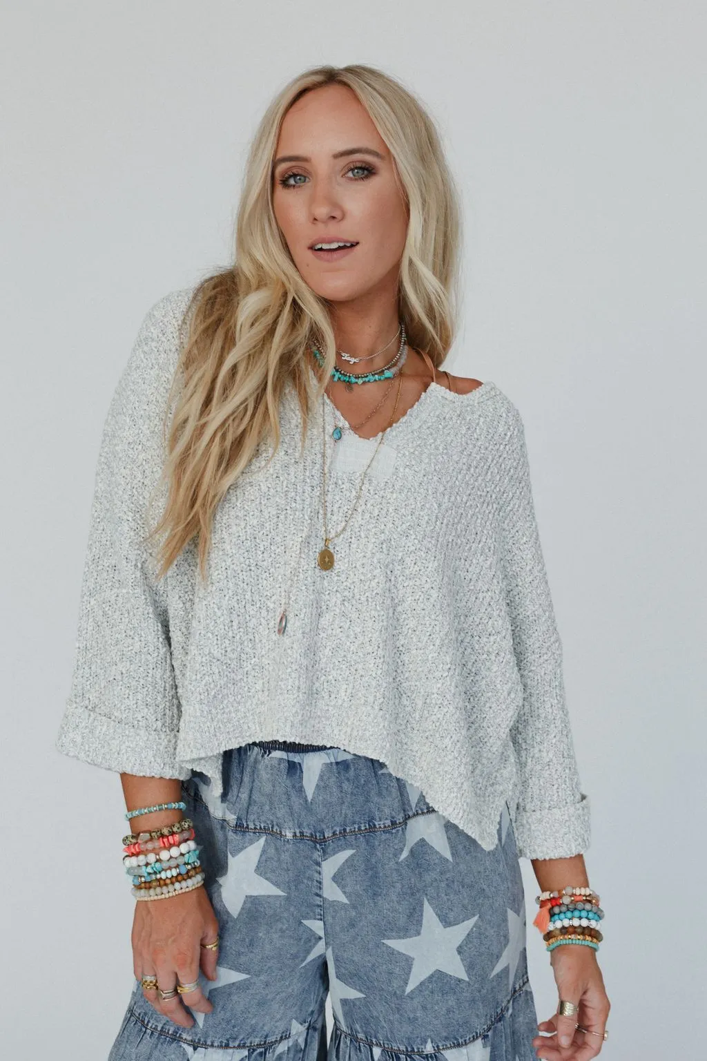 Nia Top - Heather Gray sold by Three Bird Nest product image thumbnail 4