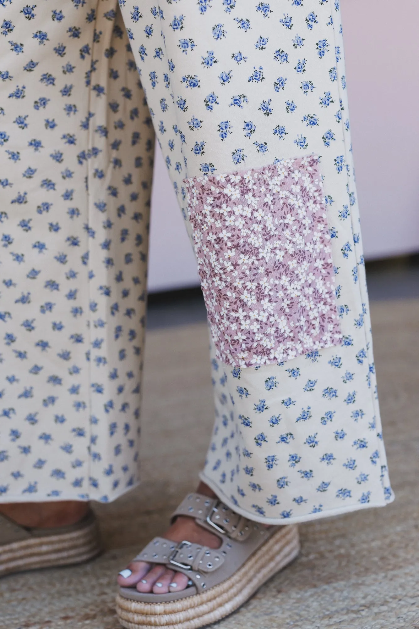 Petal Patch Overalls - Latte sold by Three Bird Nest product image thumbnail 4
