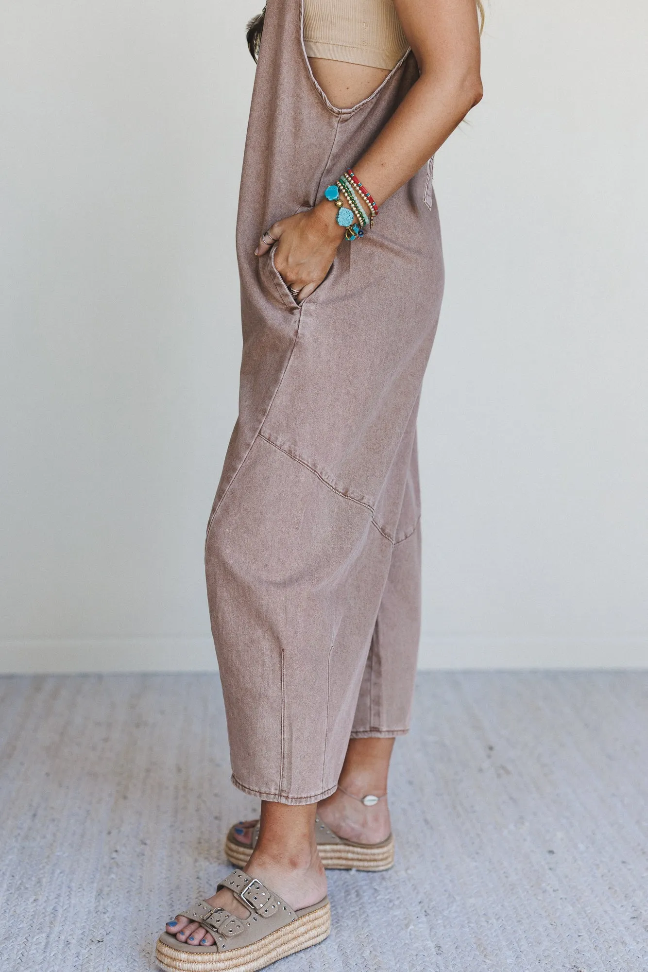 Everglades Jumpsuit - Almond sold by Three Bird Nest product image thumbnail 4
