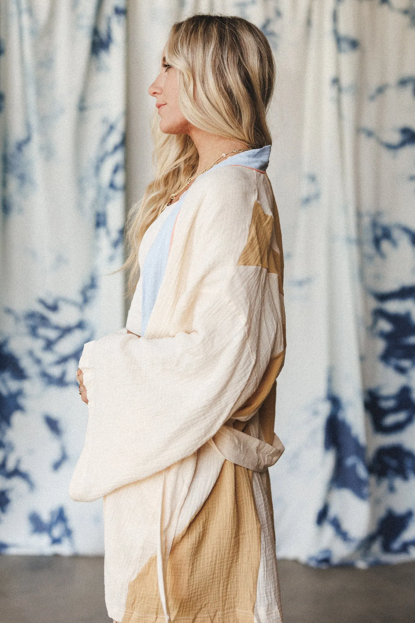 Boho Sunrise Kimono Wrap - Cream sold by Three Bird Nest product image thumbnail 4