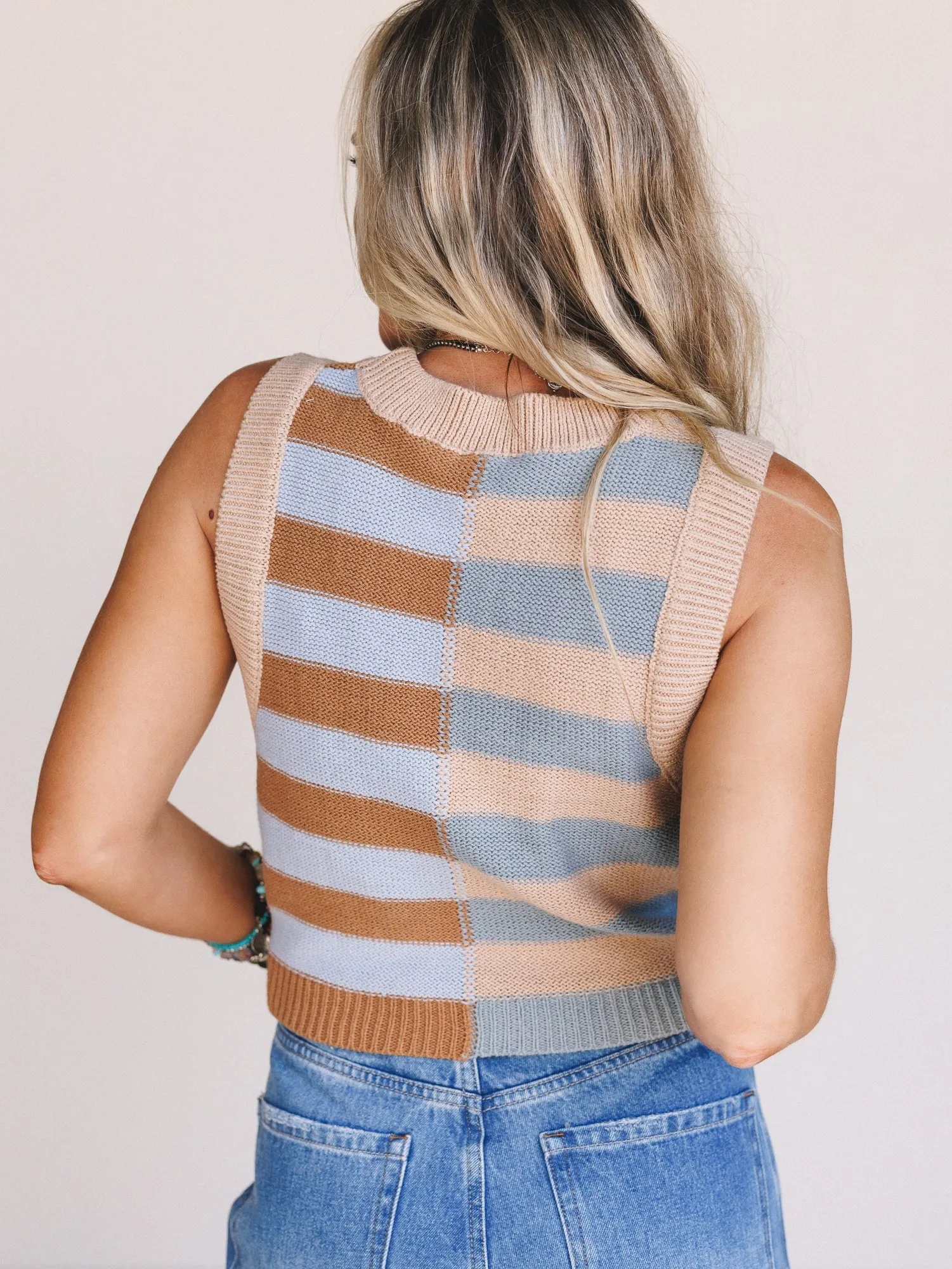 Beau Colorblock Top - Beige Multi sold by Three Bird Nest product image thumbnail 2