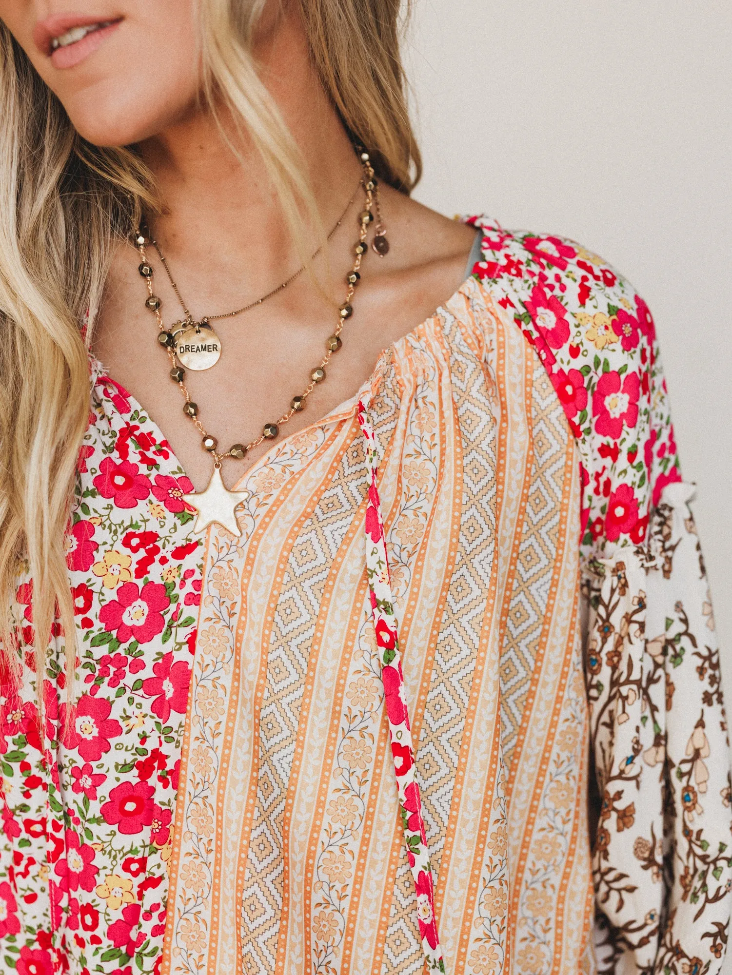 Bohemian Lullabies Blouse - Coral sold by Three Bird Nest product image thumbnail 4