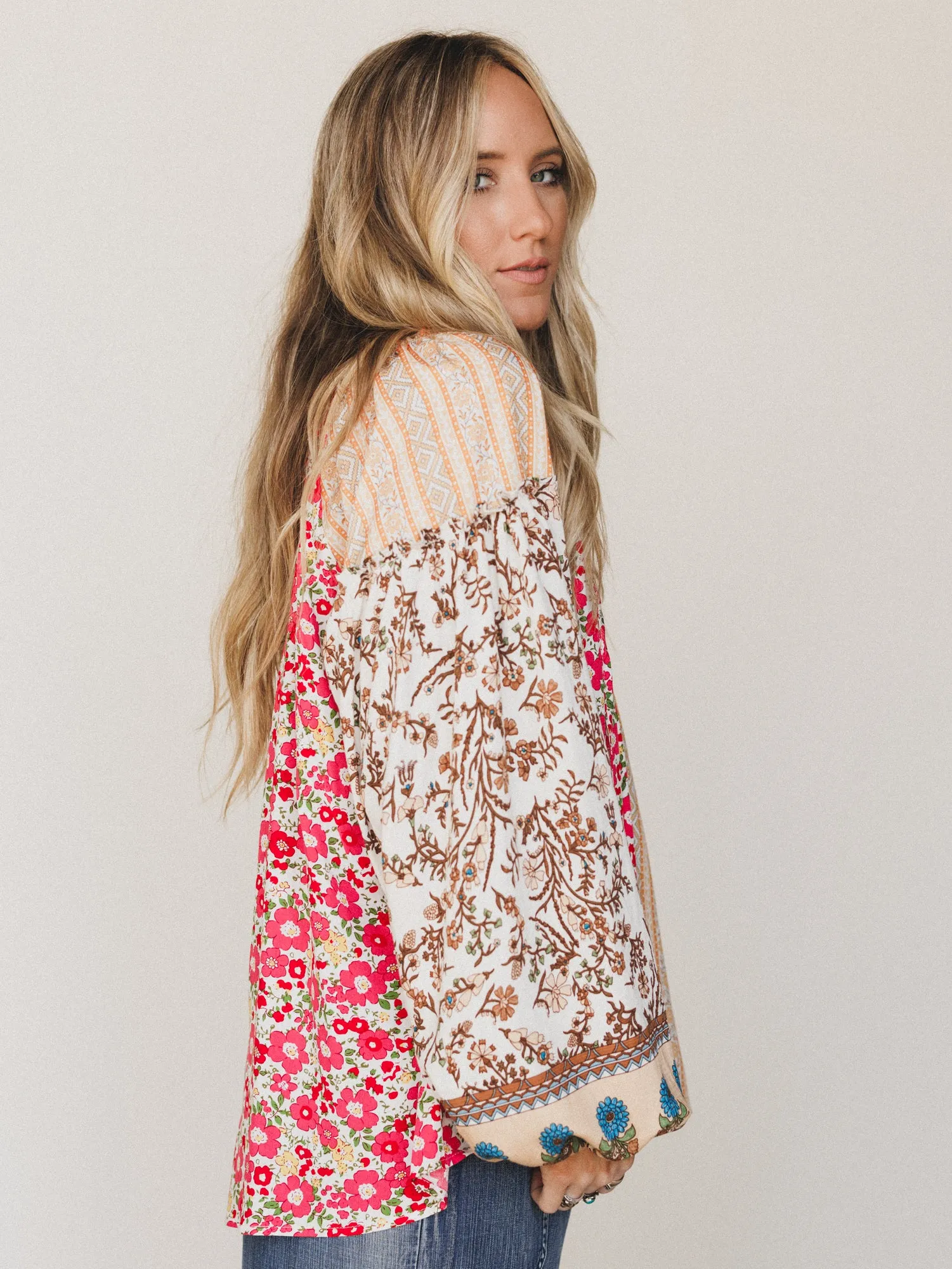 Bohemian Lullabies Blouse - Coral sold by Three Bird Nest product image thumbnail 3