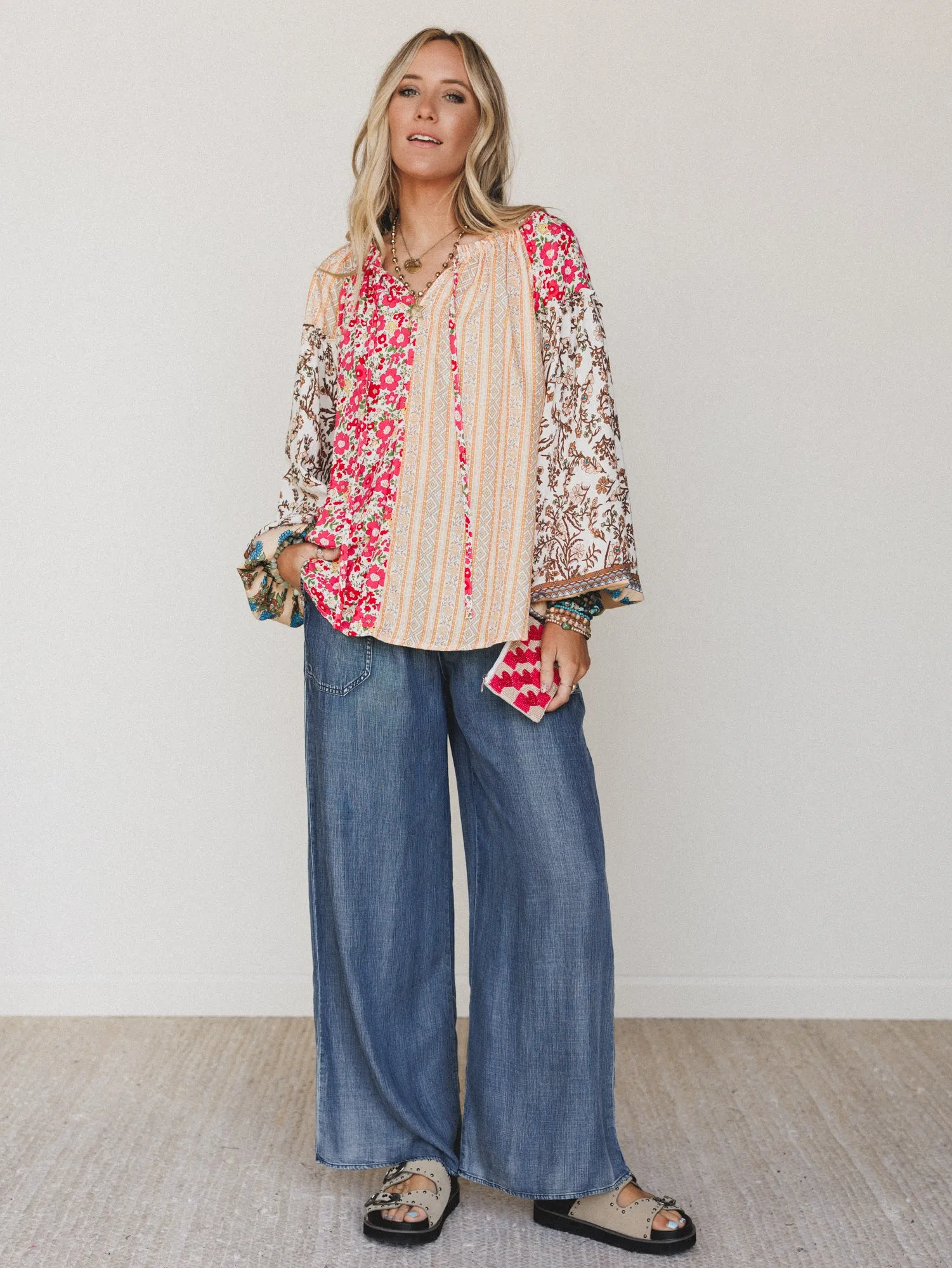 Casual Step Wide Leg Pants - Dark Denim sold by Three Bird Nest product image thumbnail 5
