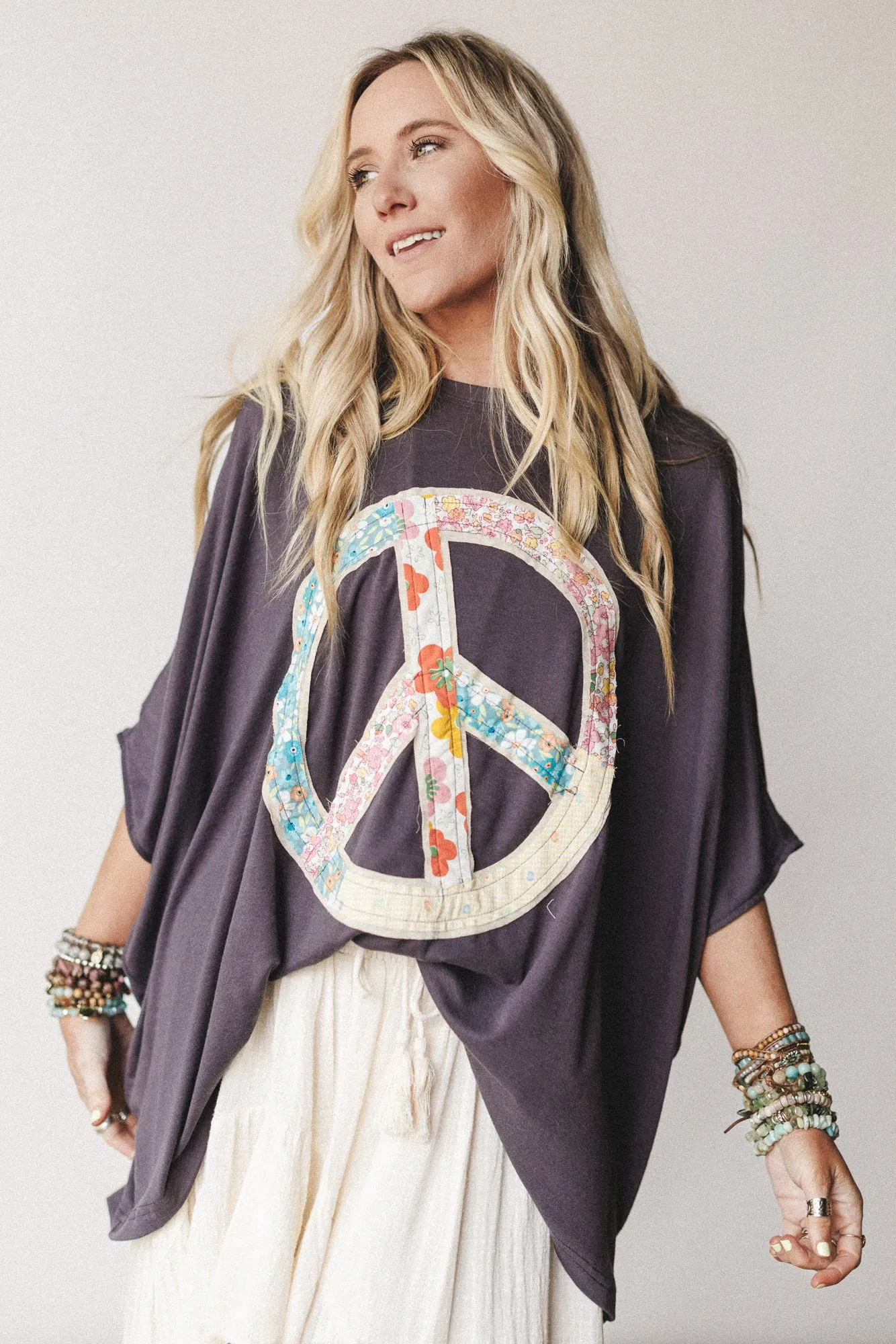 Peaceful Layers Tunic - Smoke sold by Three Bird Nest product image thumbnail 2