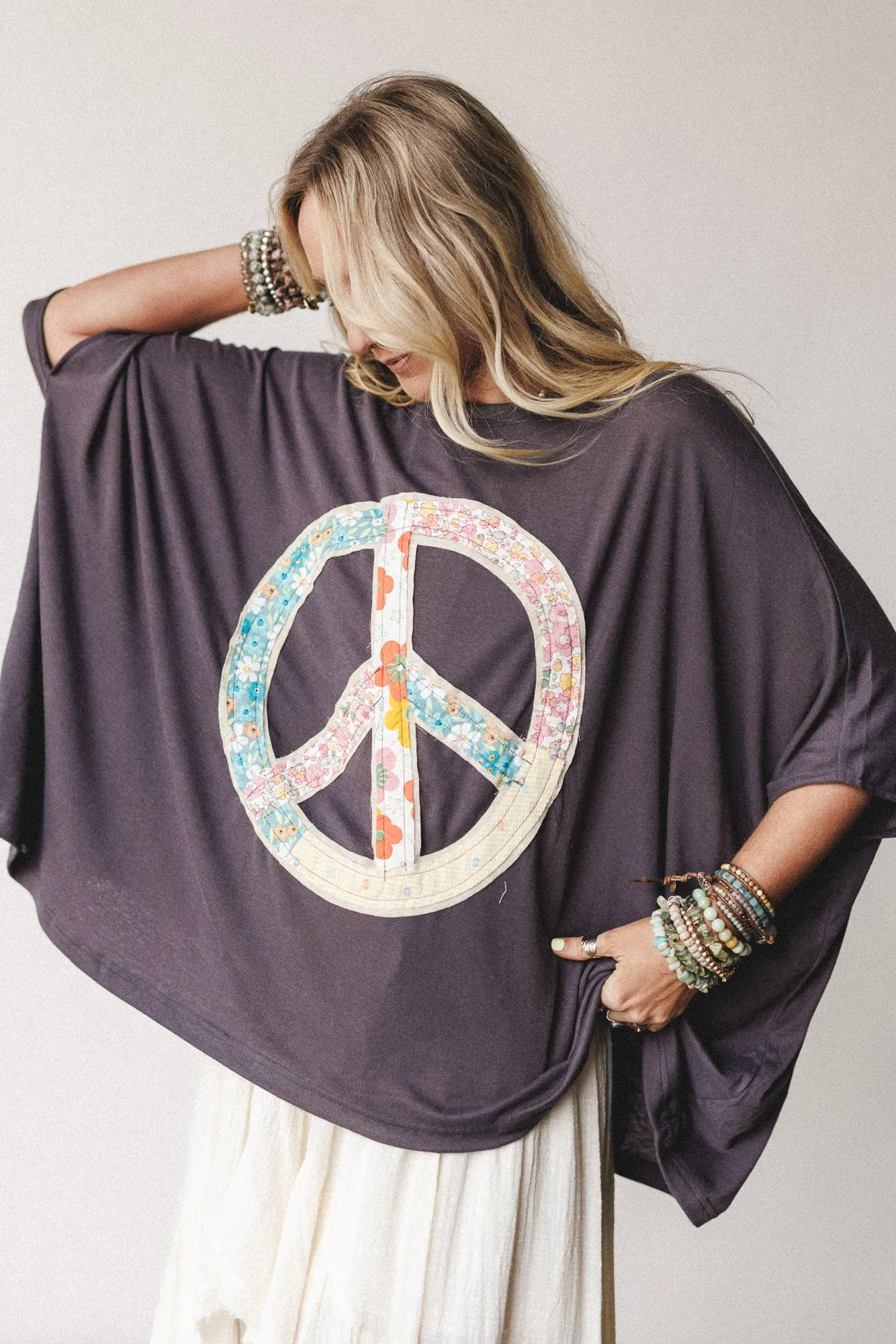 Peaceful Layers Tunic - Smoke sold by Three Bird Nest product image thumbnail 4