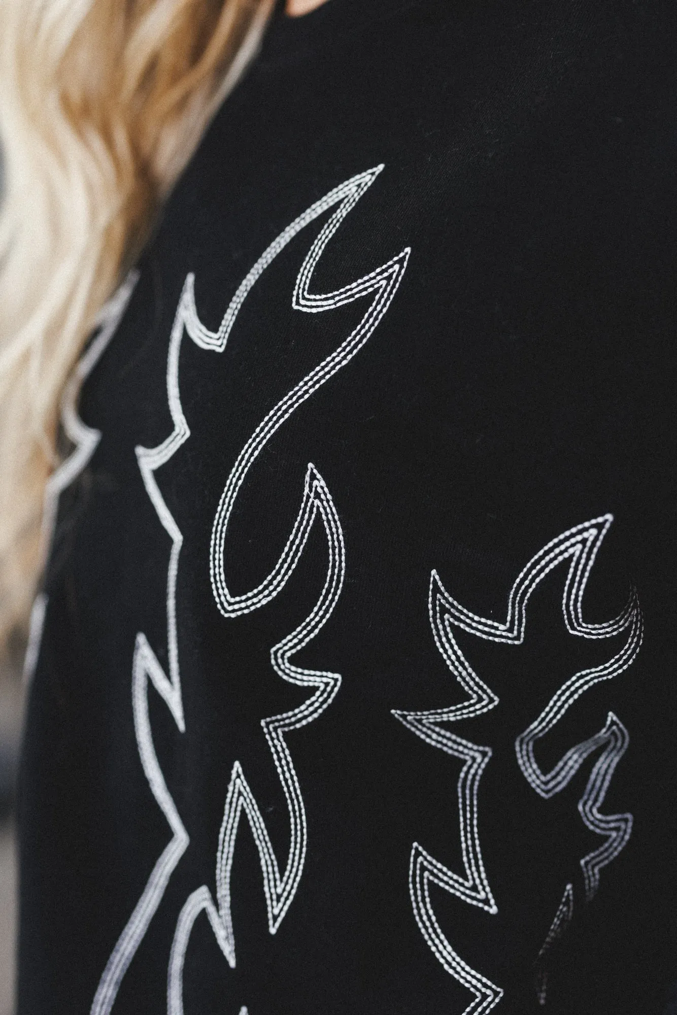 Lasso Western Stitch Pullover - Black sold by Three Bird Nest product image thumbnail 3