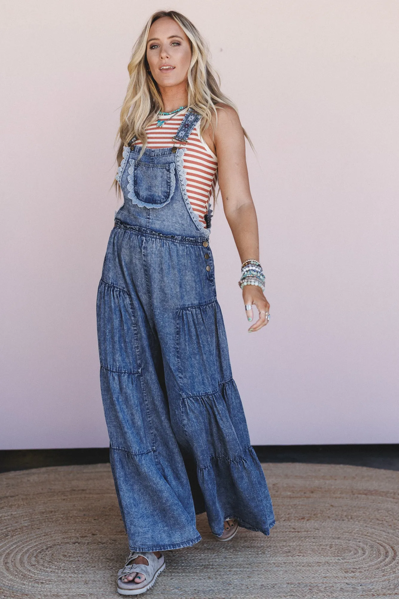 Wildflow Stripe Top - Camel sold by Three Bird Nest product image thumbnail 4