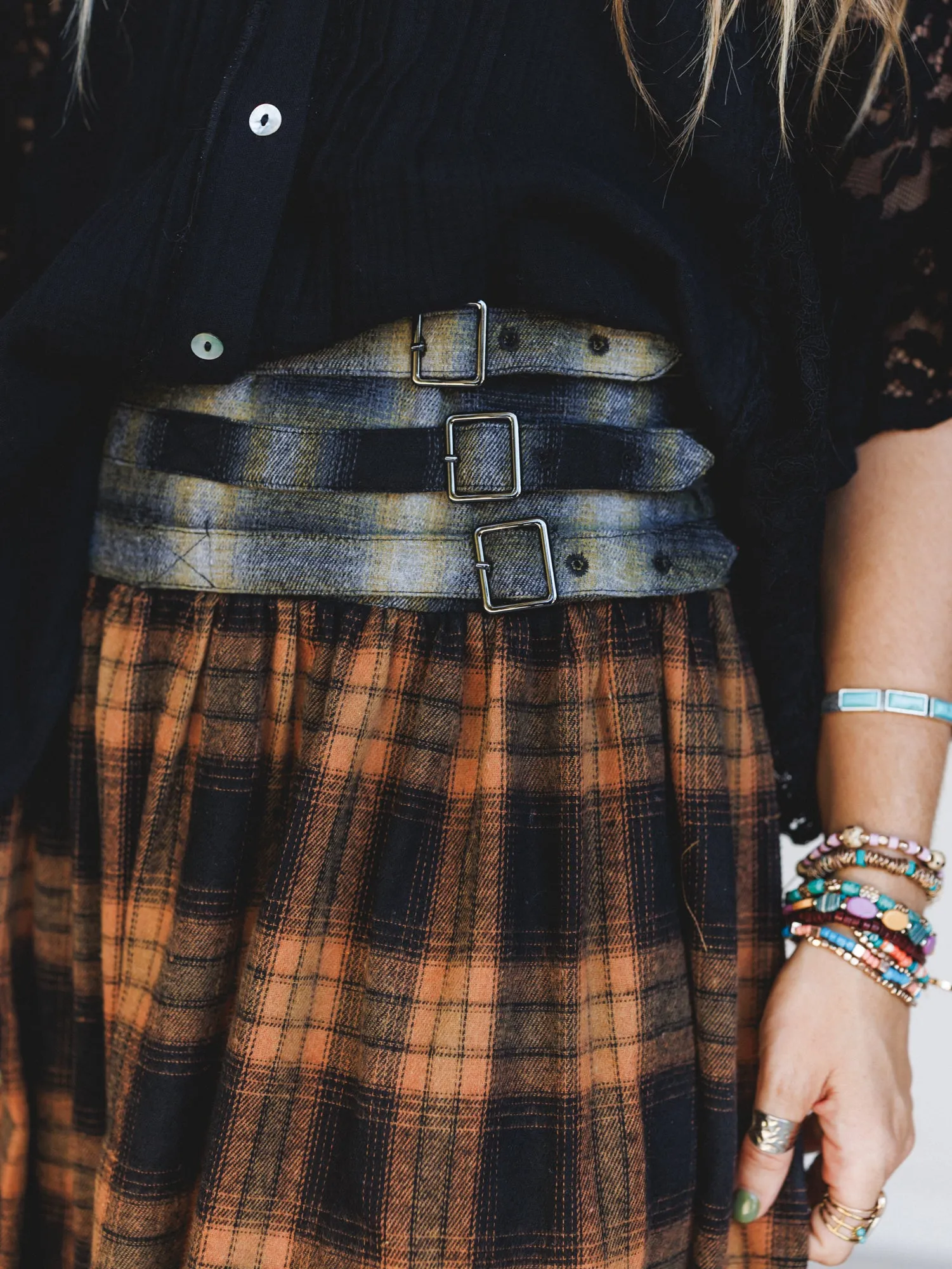 Dusk Meadow Maxi Skirt - Orange sold by Three Bird Nest product image thumbnail 2