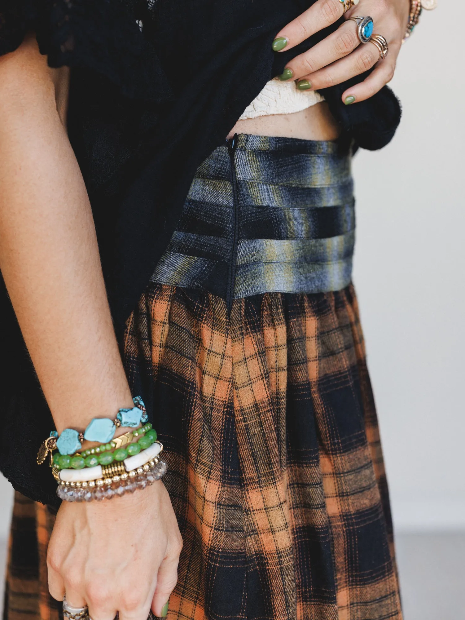 Dusk Meadow Maxi Skirt - Orange sold by Three Bird Nest product image thumbnail 5