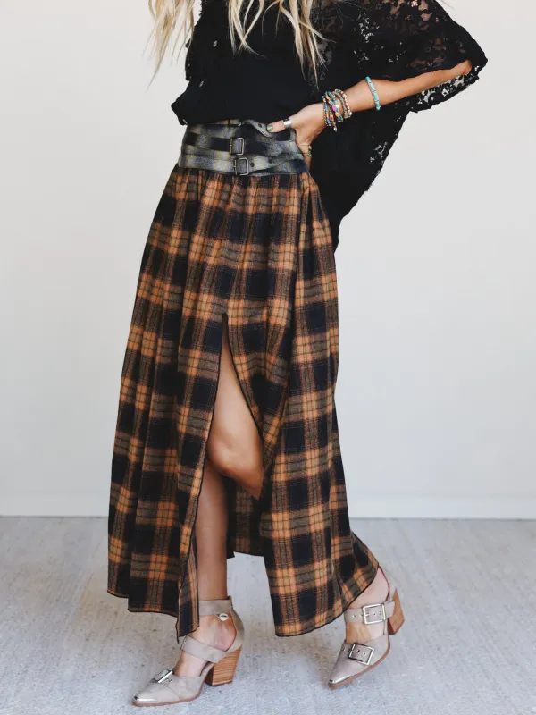 Dusk Meadow Maxi Skirt - Orange sold by Three Bird Nest