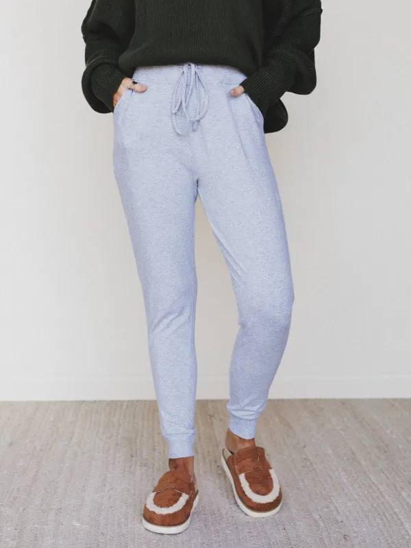 Dani Jogger Lounge Pant - Heather Gray made by Zenana