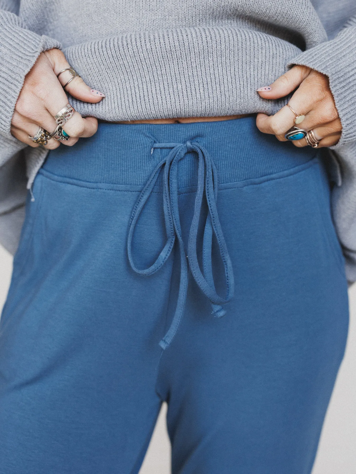 Dani Jogger Lounge Pant - Dusty Blue sold by Three Bird Nest product image thumbnail 3