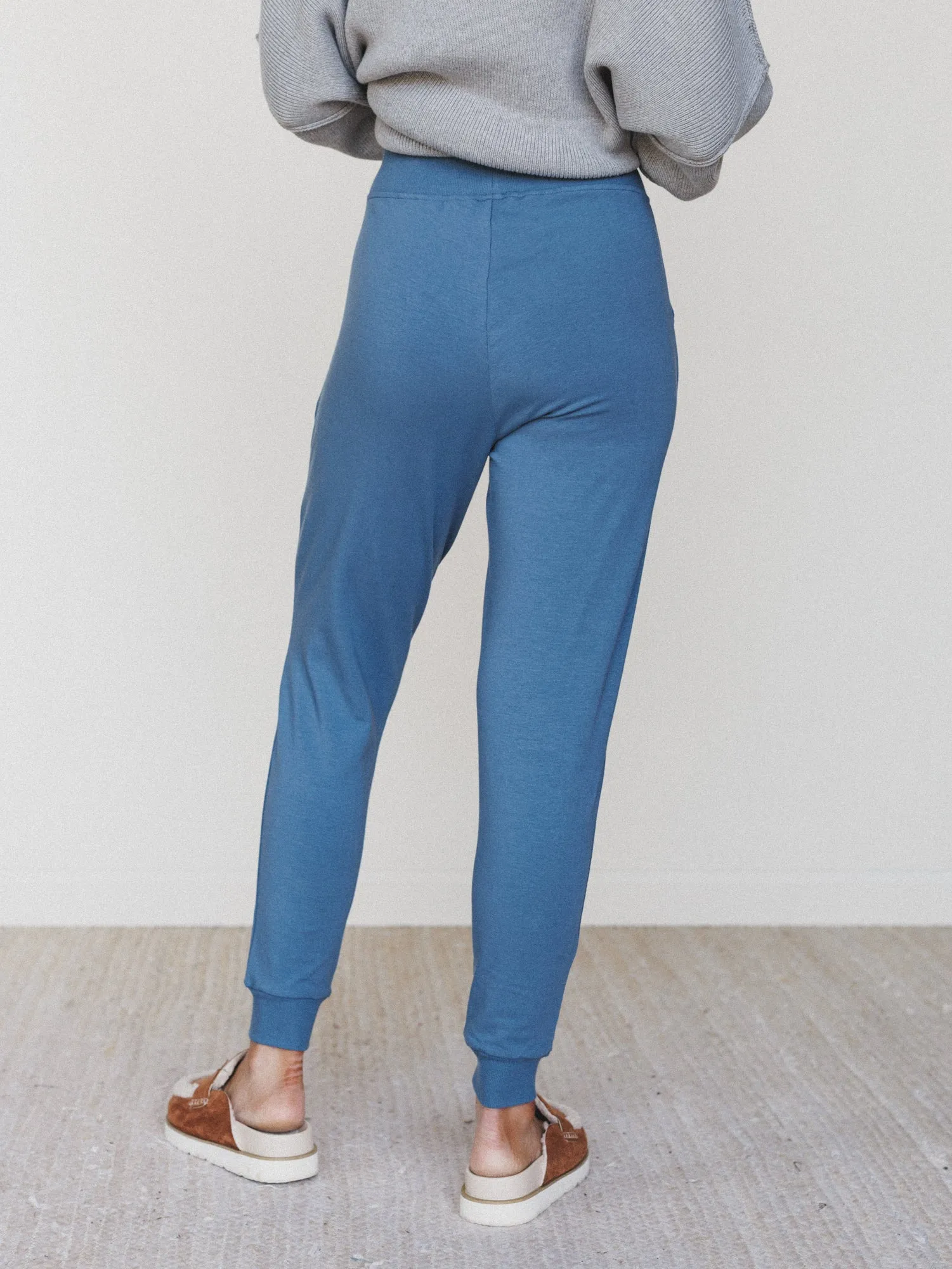 Dani Jogger Lounge Pant - Dusty Blue sold by Three Bird Nest product image thumbnail 4