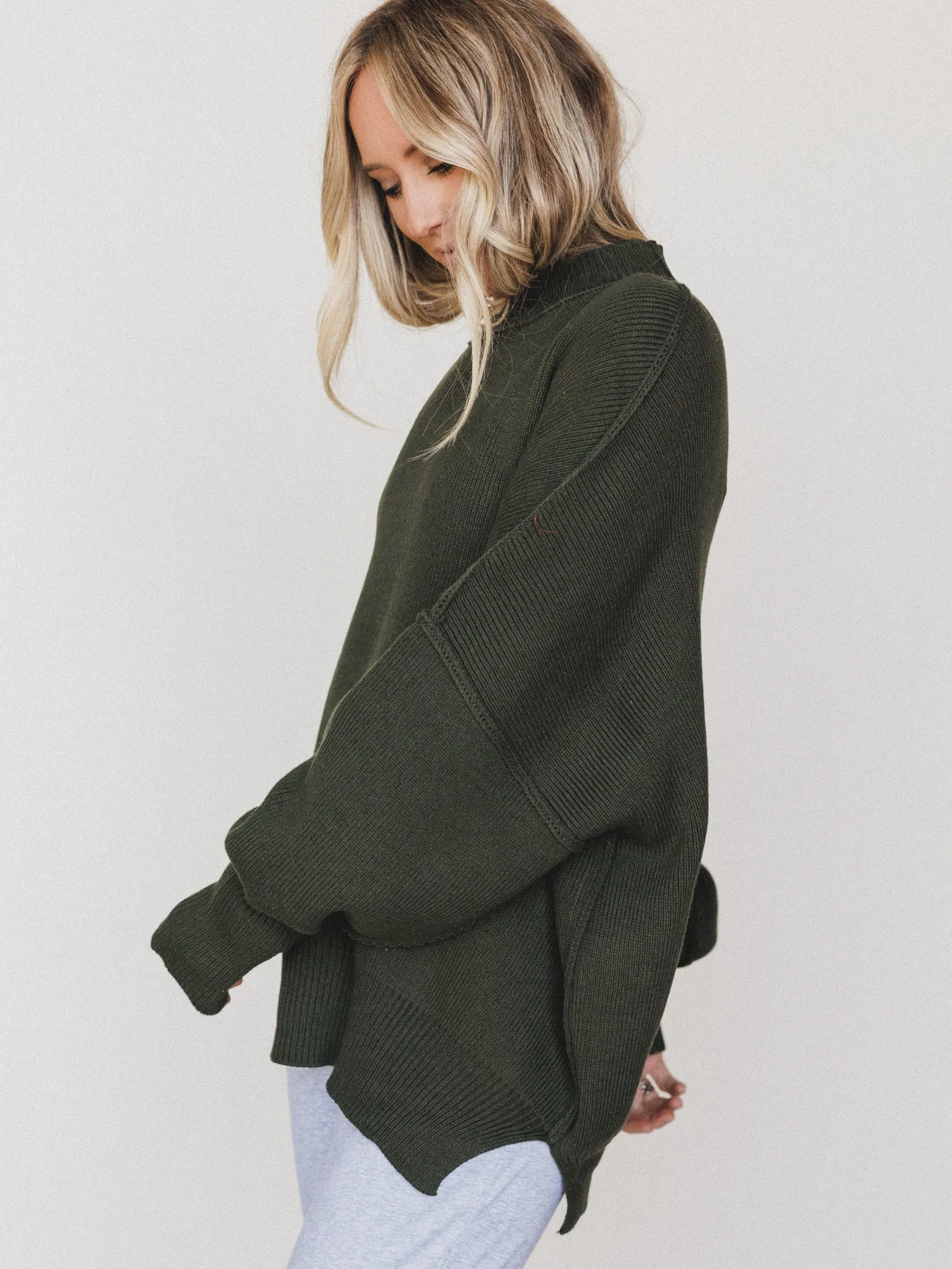 The Perfect Sweater - Dark Olive sold by Three Bird Nest
