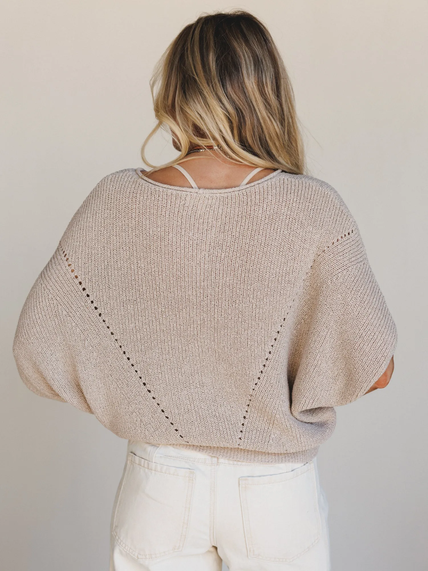Somewhere Soft Sweater Top - Oatmeal sold by Three Bird Nest product image thumbnail 5