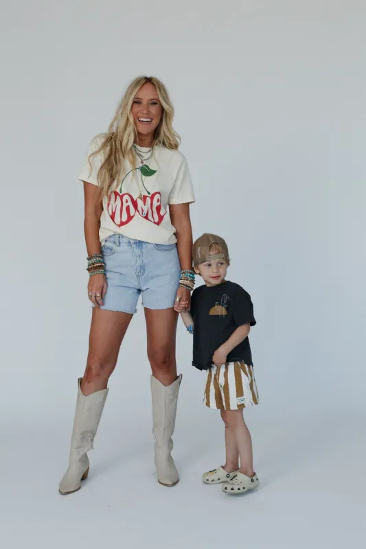 Cherry Mama Graphic Tee - Ivory made by Three Bird Nest