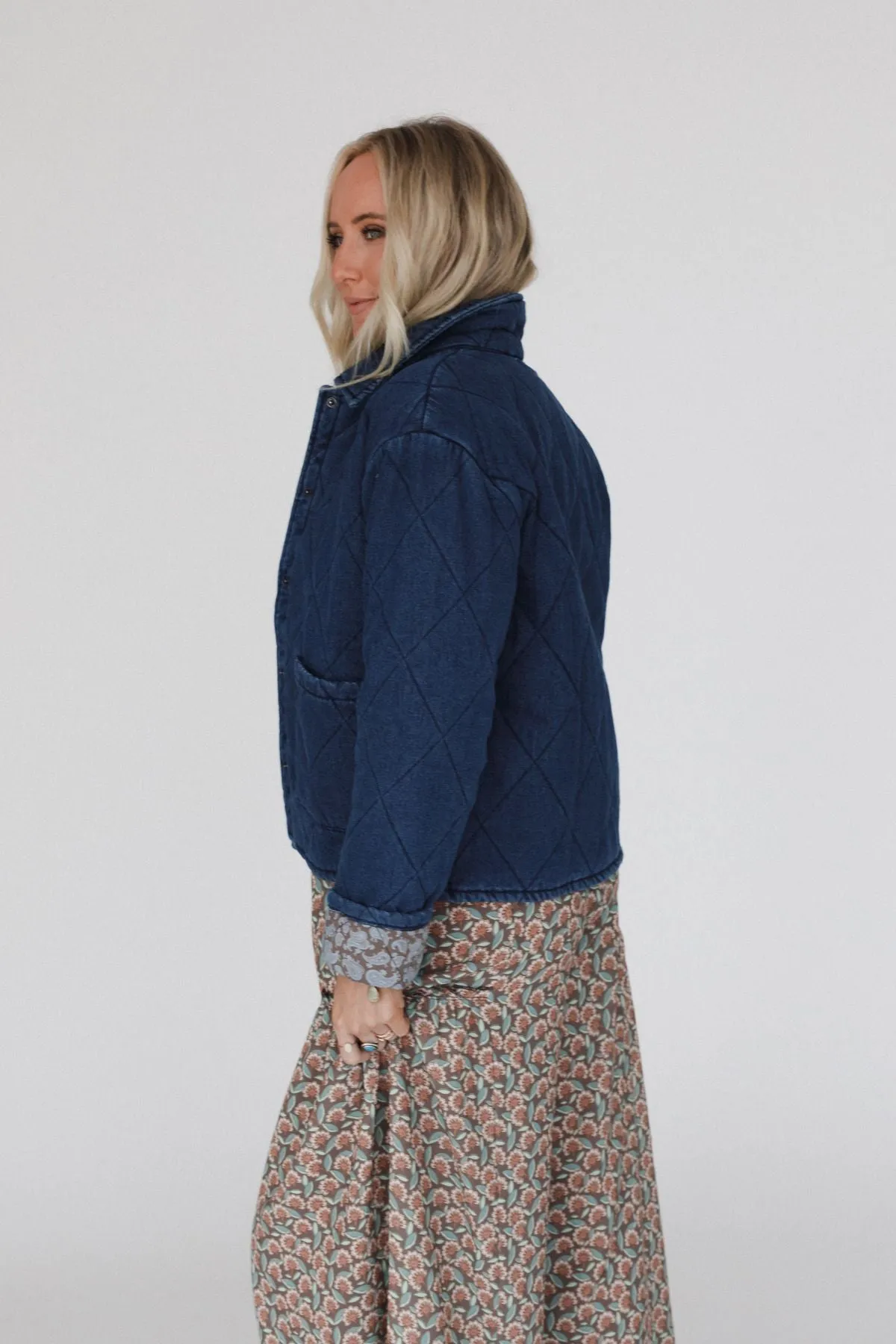 Echo Canyon Quilted Jacket - Dark Denim sold by Three Bird Nest product image thumbnail 3