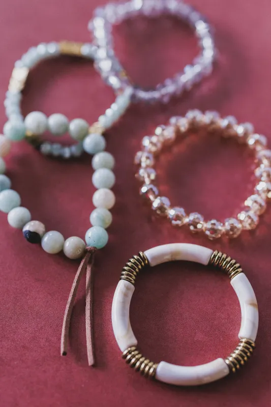 Romilly Bracelet Set - Mint Multi made by Three Bird Nest