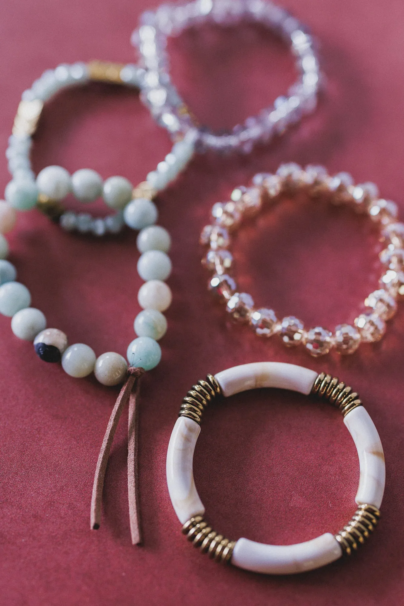 Romilly Bracelet Set - Mint Multi sold by Three Bird Nest