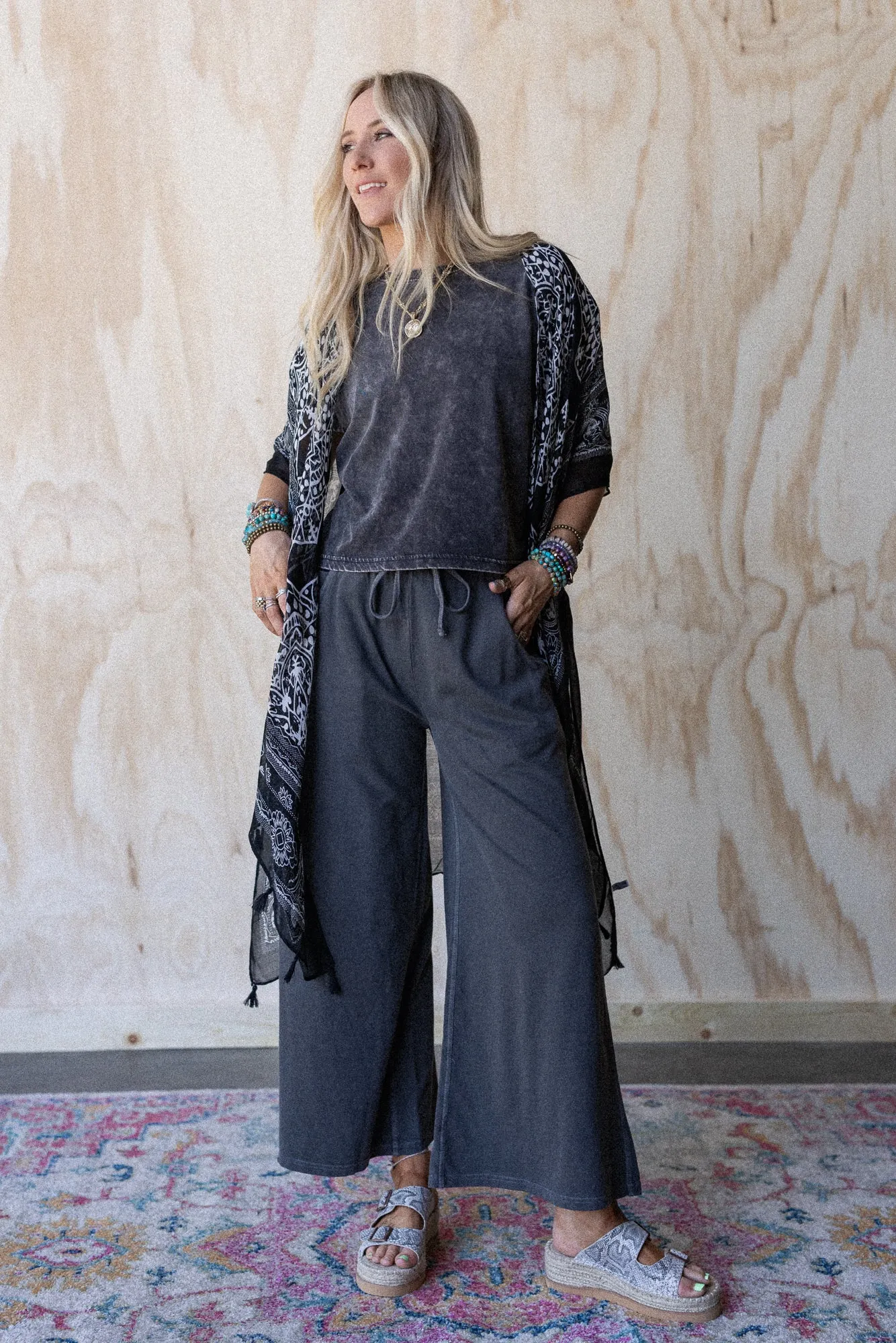 Wild Solstice Drawstring Pants - Black sold by Three Bird Nest product image thumbnail 2