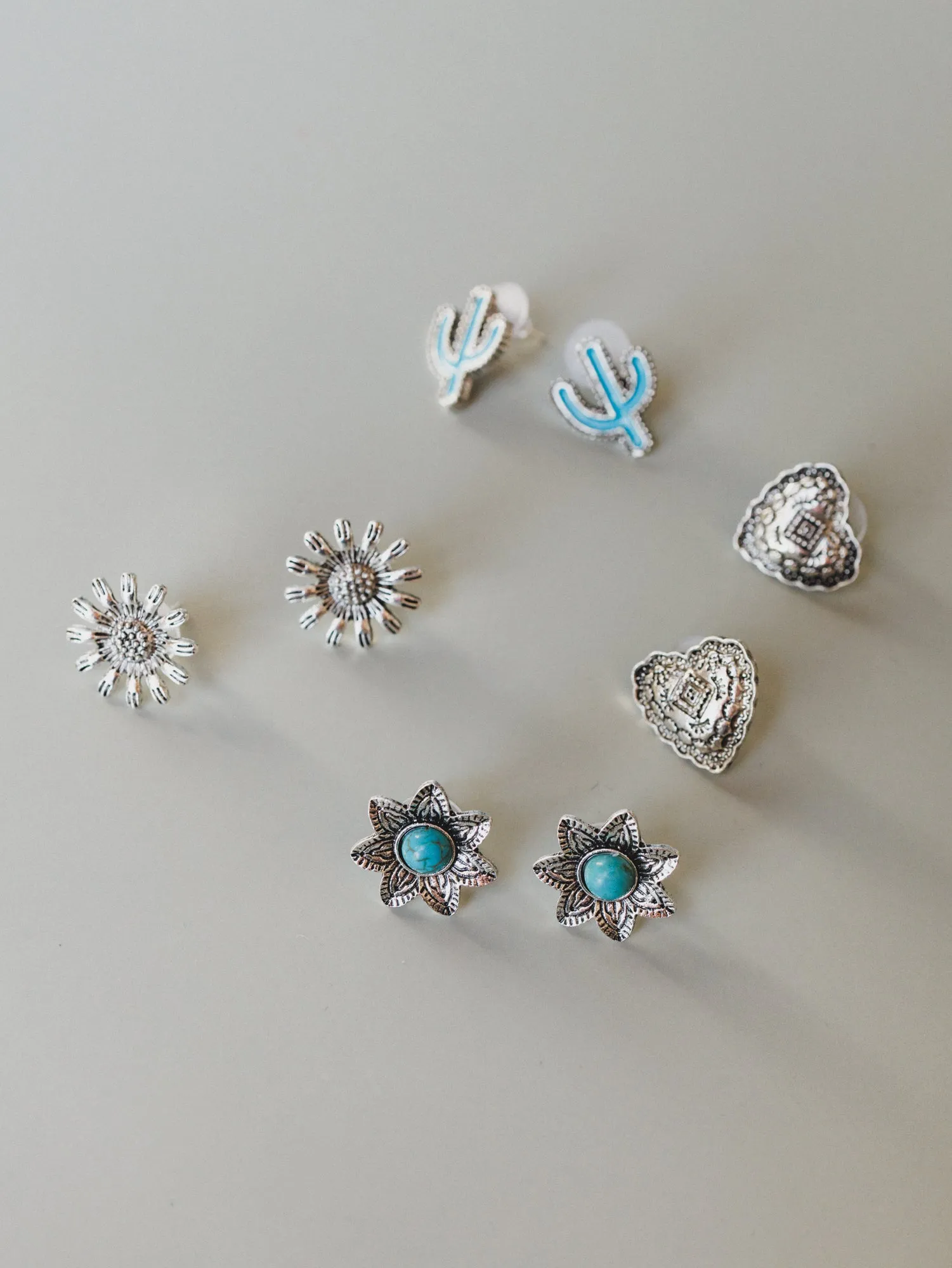 Ranch Life Stud Earrings - Silver sold by Three Bird Nest