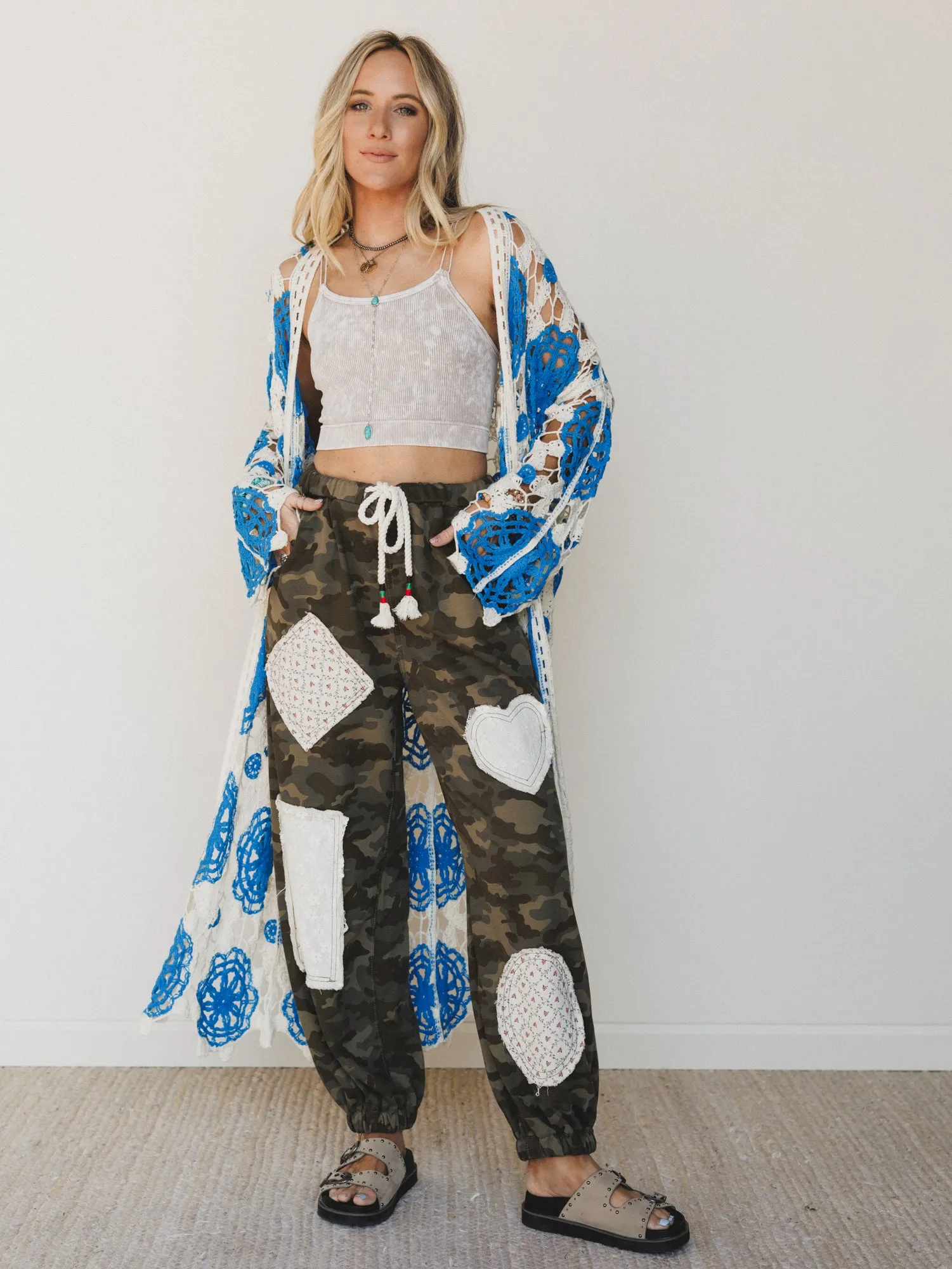 Dazzling Light Duster Kimono - Blue Multi sold by Three Bird Nest product image thumbnail 3