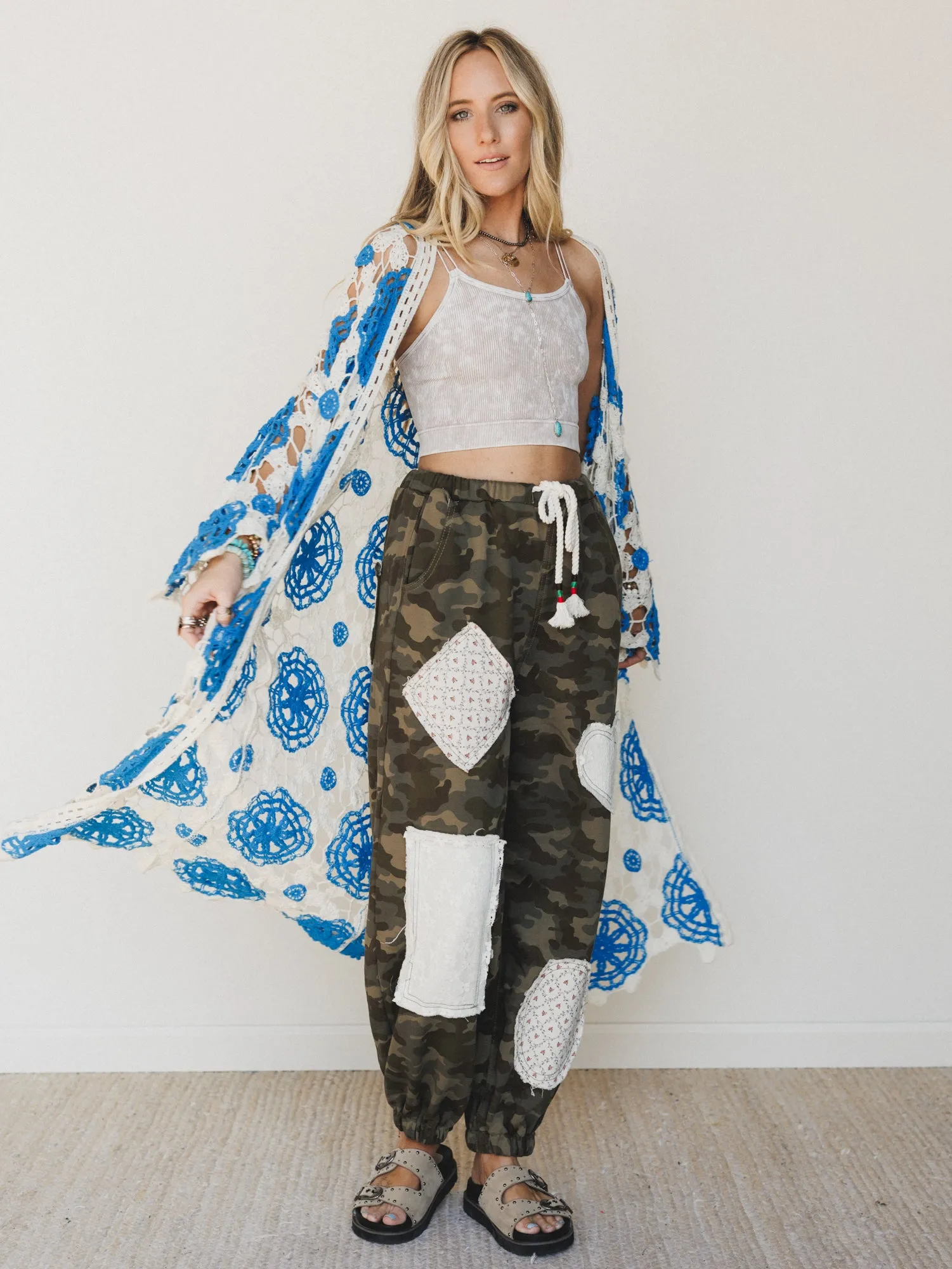 Dazzling Light Duster Kimono - Blue Multi sold by Three Bird Nest product image thumbnail 2