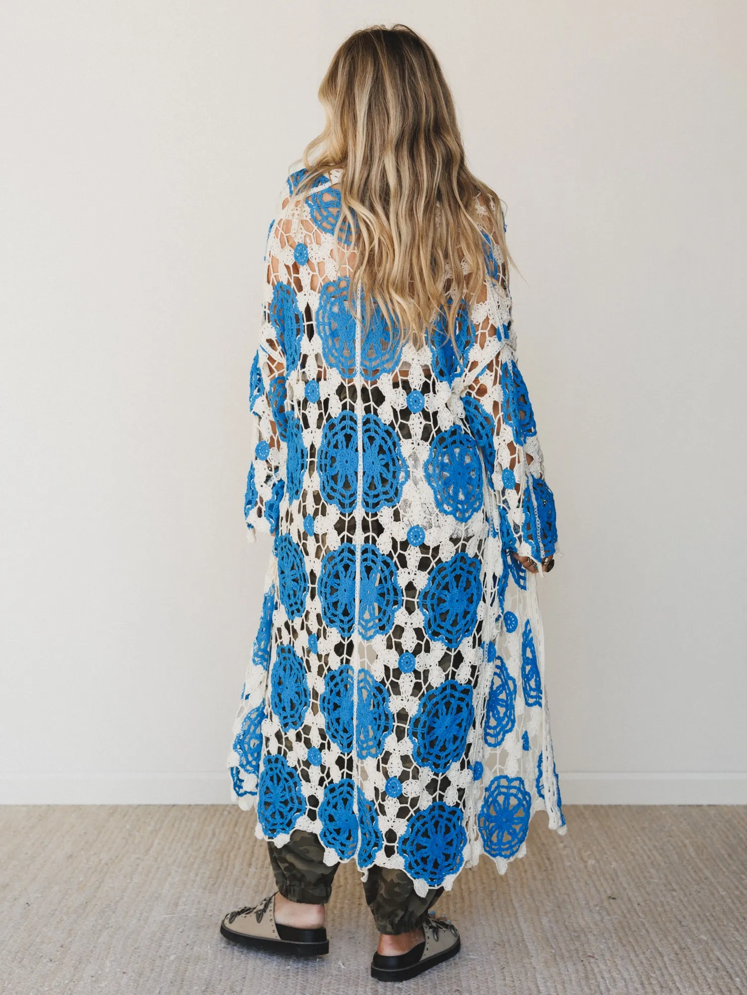 Dazzling Light Duster Kimono - Blue Multi sold by Three Bird Nest product image thumbnail 4