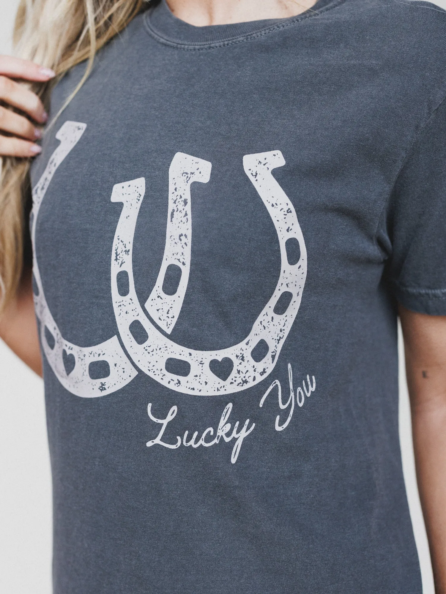 The Nest Lucky You Graphic Tee - Pepper sold by Three Bird Nest product image thumbnail 2