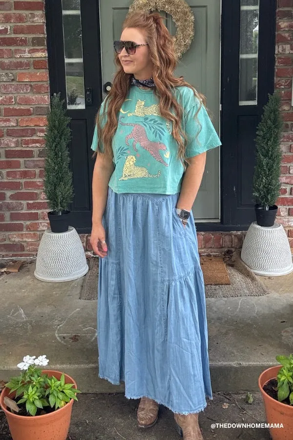 Moonlit Prowl Tee - Sage sold by Three Bird Nest product image thumbnail 2