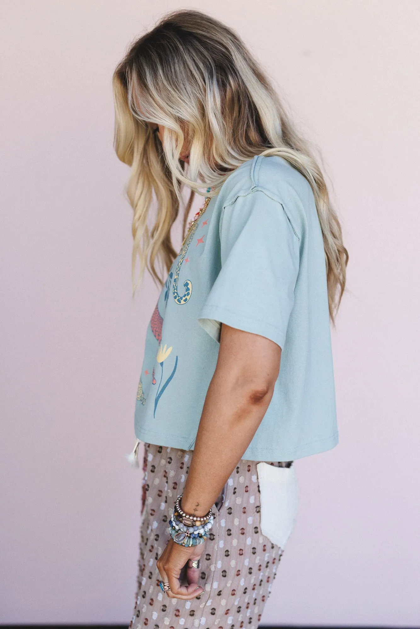 Moonlit Prowl Tee - Sage sold by Three Bird Nest product image thumbnail 5