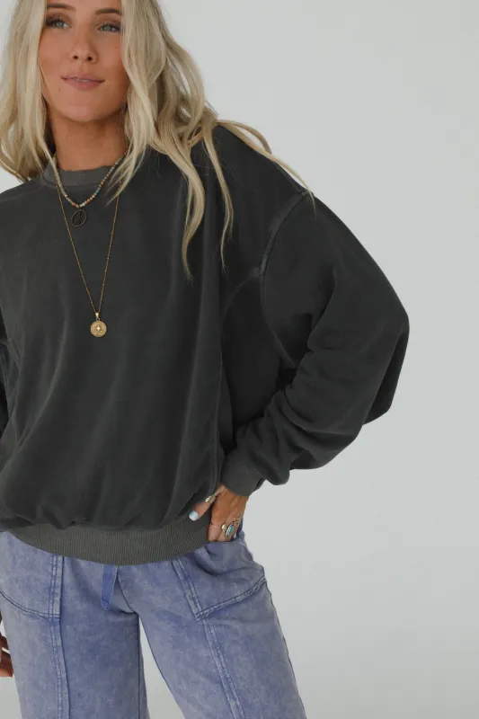 Summit Cozy Pullover - Ash Black sold by Three Bird Nest
