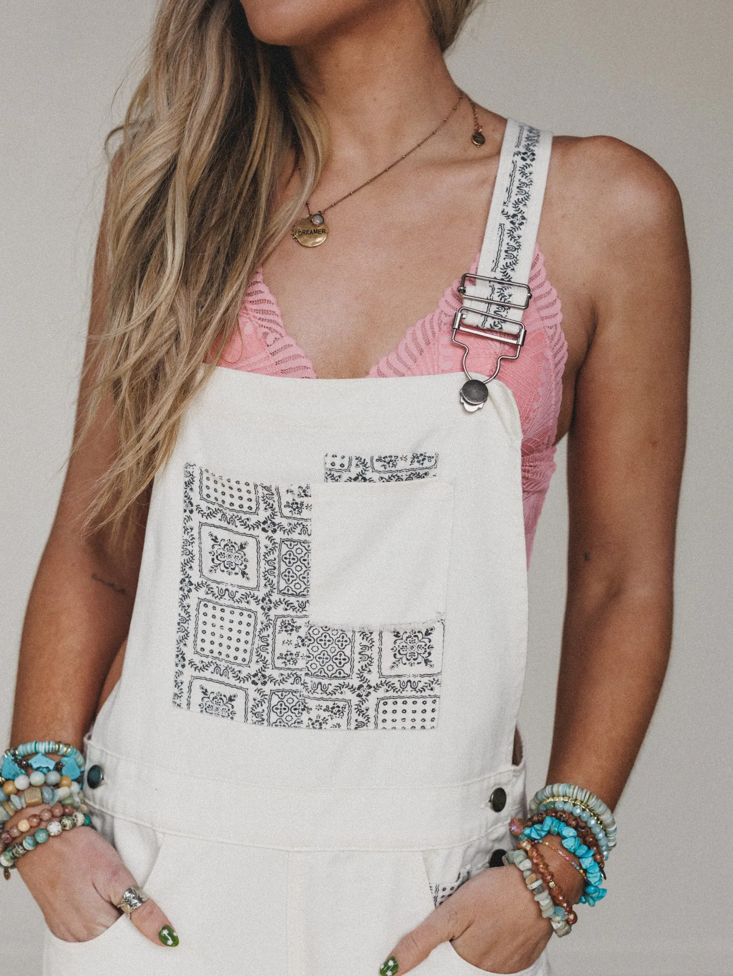 The Nest Easy Sunday Overalls - Ecru sold by Three Bird Nest product image thumbnail 3