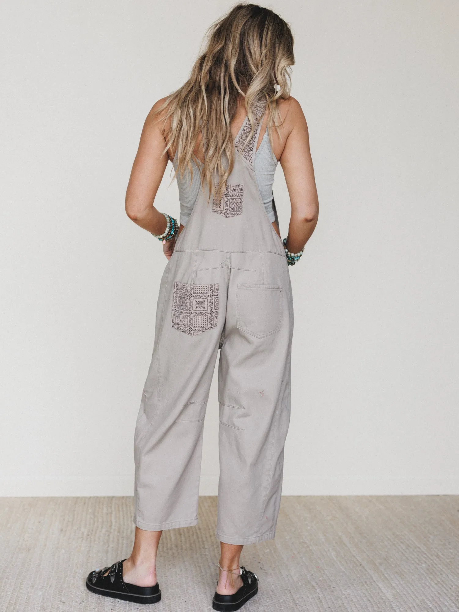 The Nest Easy Sunday Overalls - Taupe sold by Three Bird Nest product image thumbnail 4