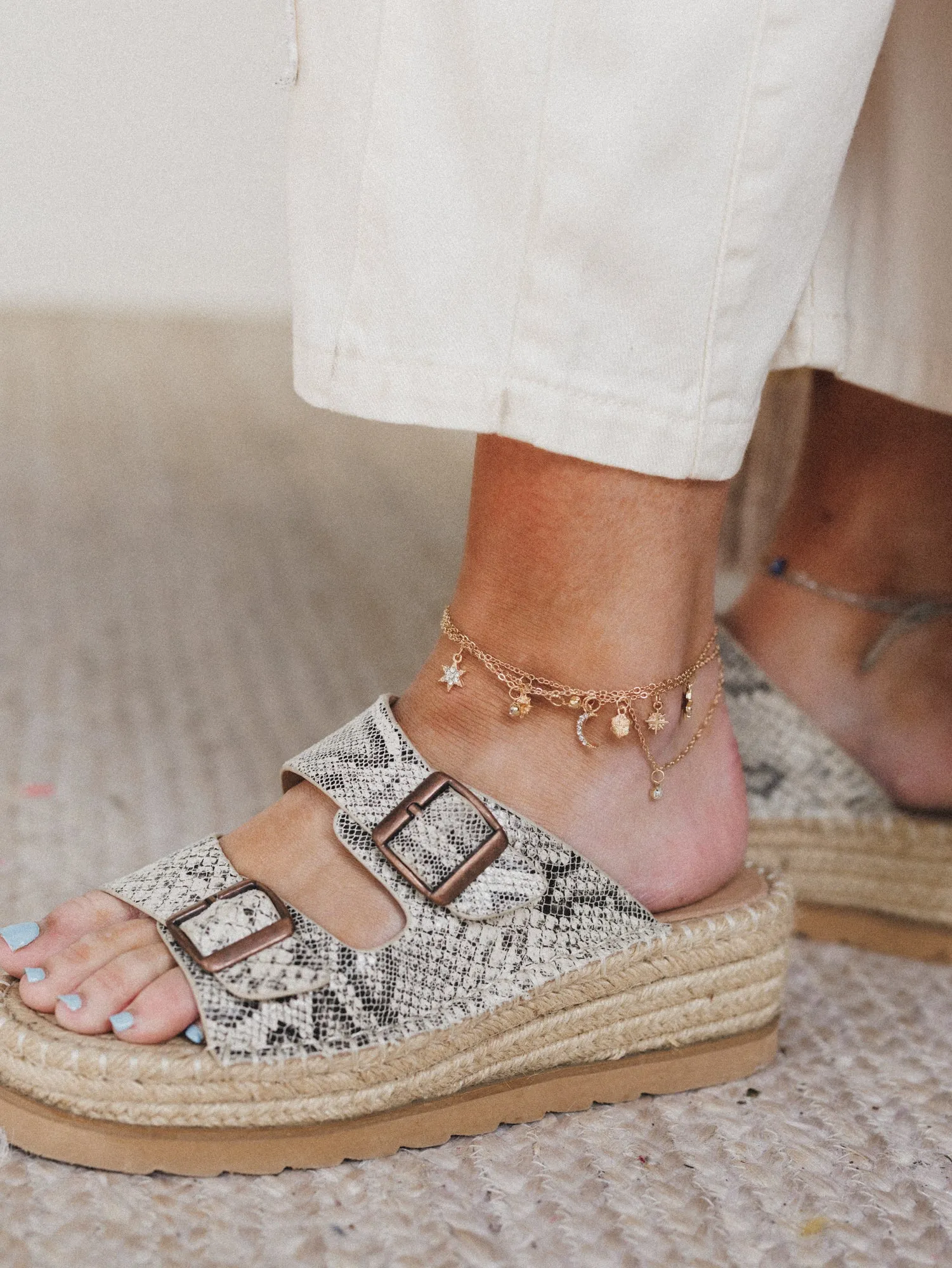 Moonlit Anklet - Gold sold by Three Bird Nest