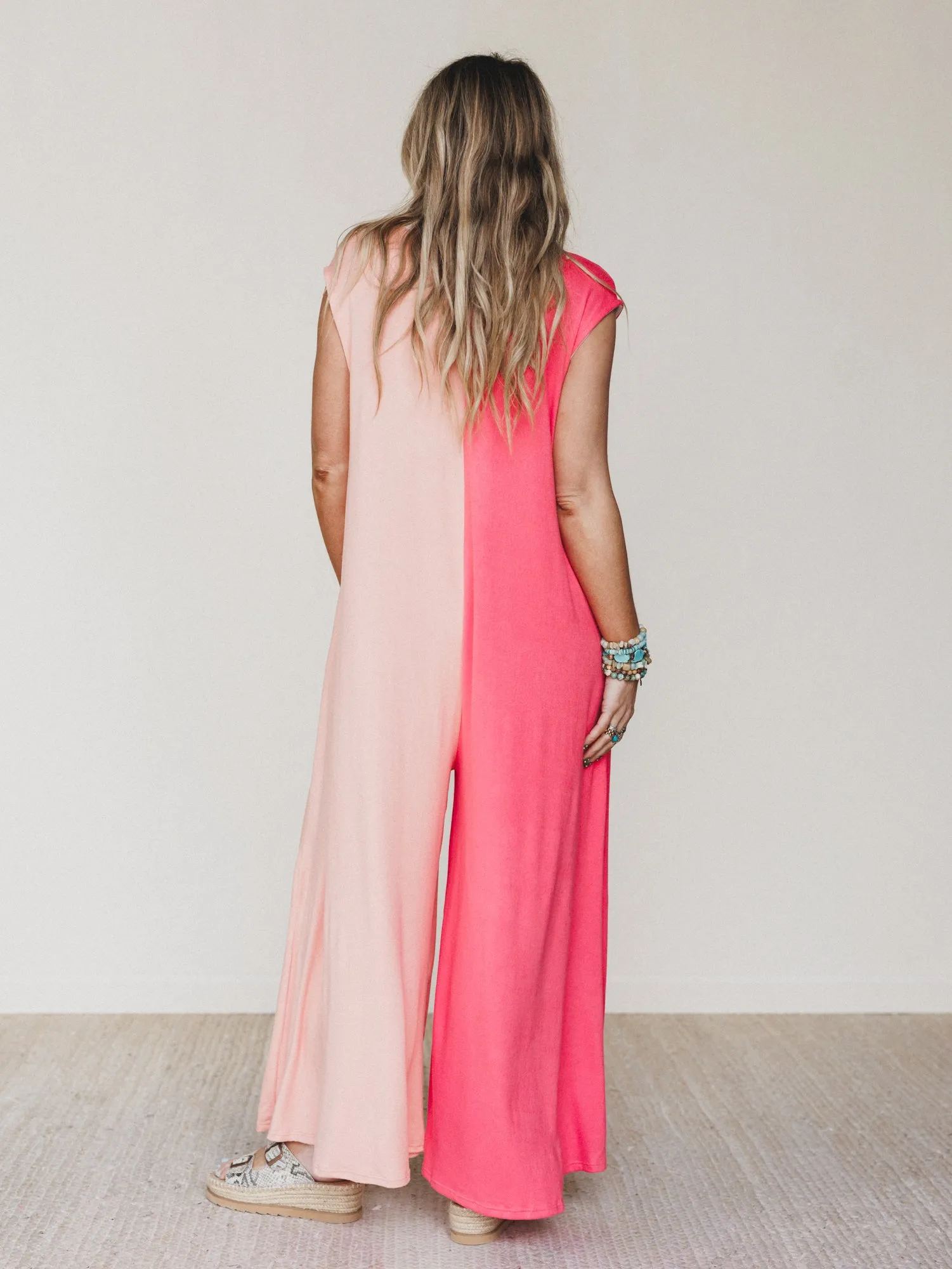 Here for the Party Jumpsuit - Coral Salmon sold by Three Bird Nest product image thumbnail 5